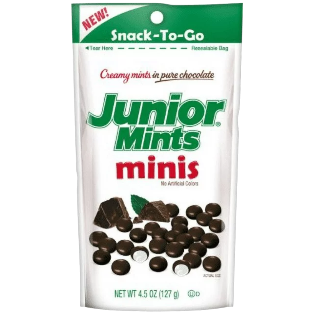 Junior Mints Minis Stand Up Pouch 4.51oz (128g) Poppin Candy