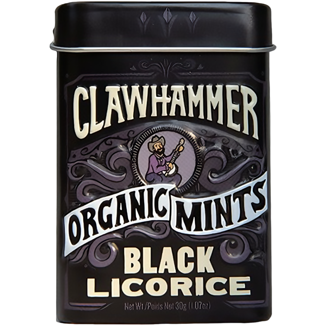 Clawhammer Organic Mints Black Licorice (Canada) 1.07oz (30g) Poppin Candy