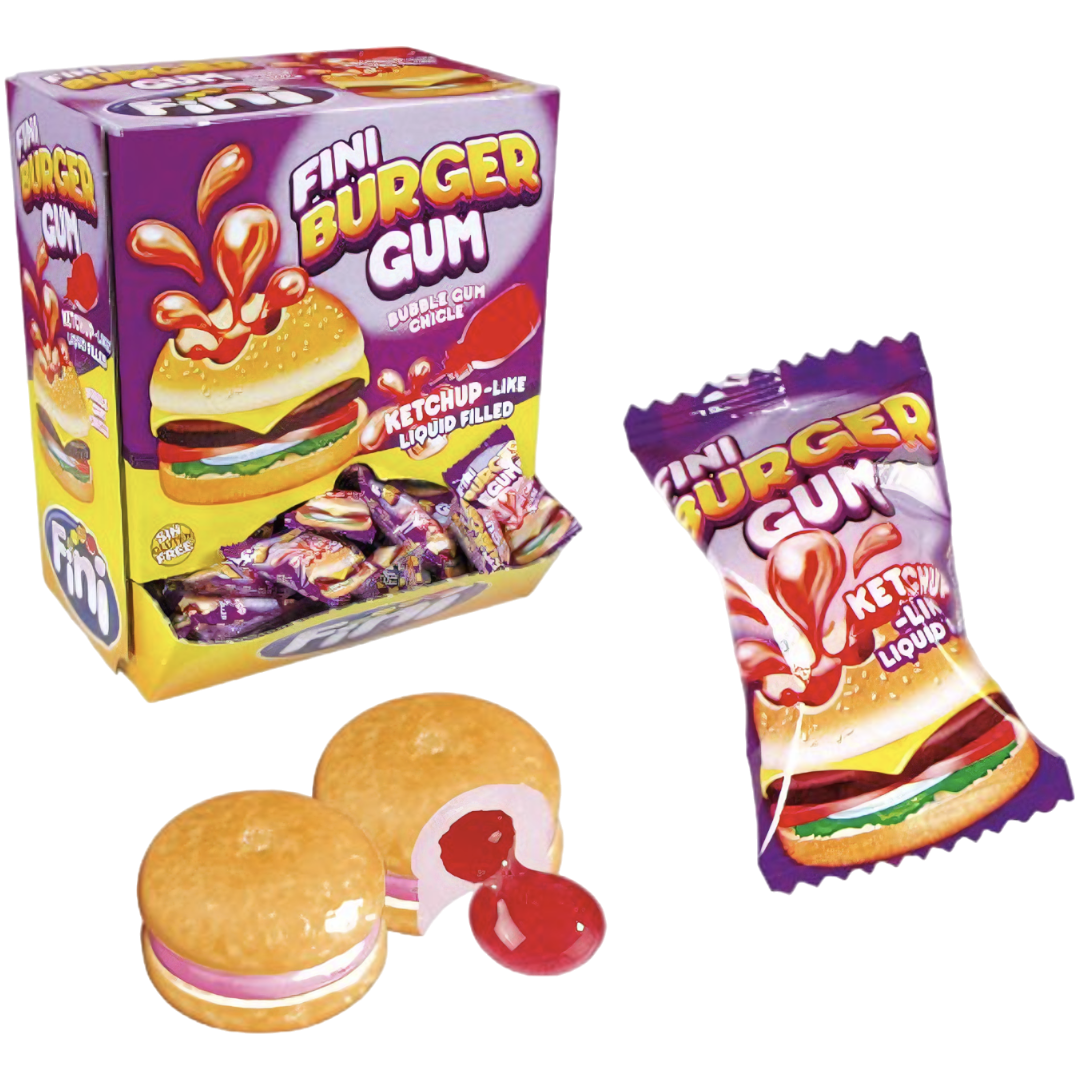 Fini 'Ketchup' Juice Filled Burger Bubblegum - 0.18oz (5g)