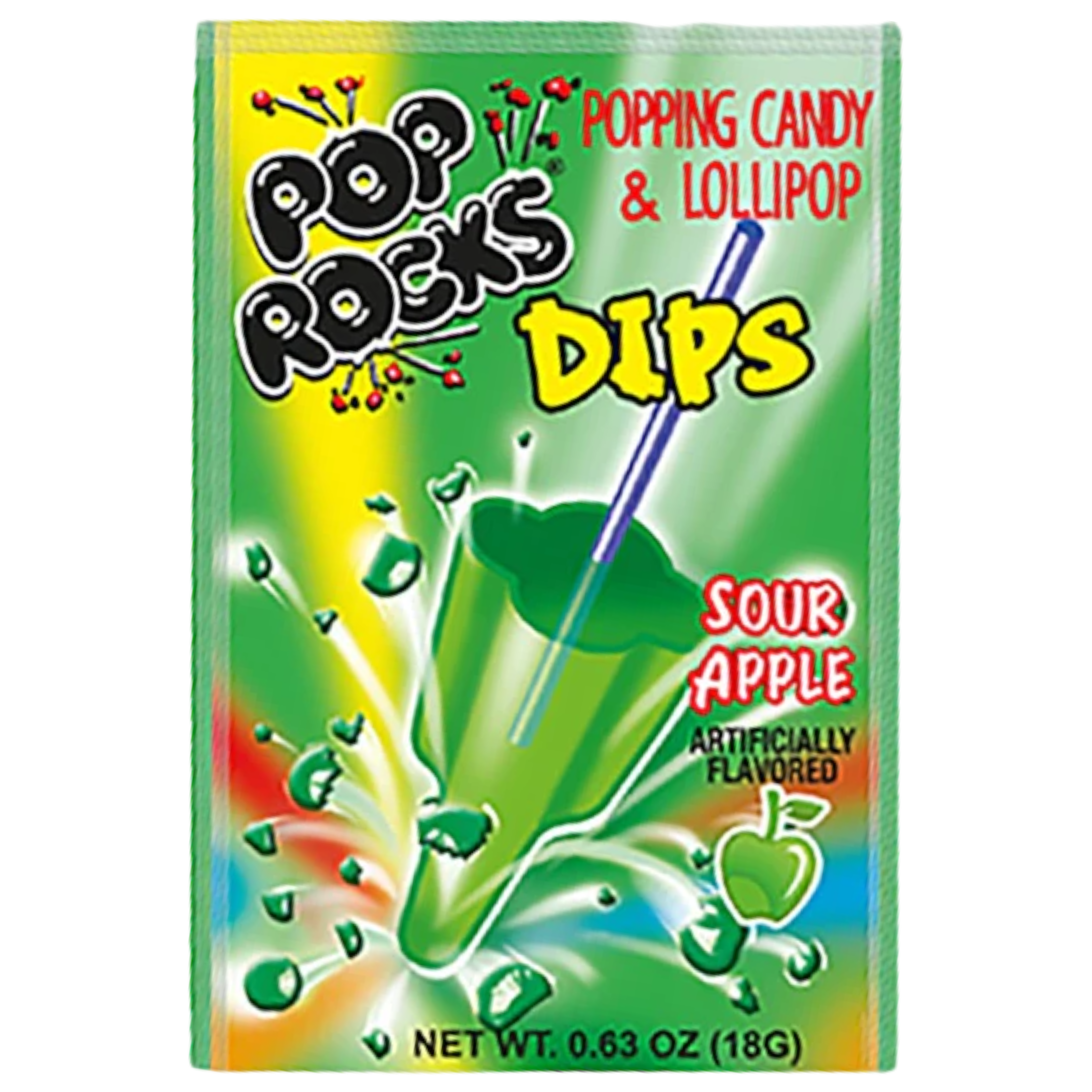 Pop Rocks Dips Sour Apple - 0.63oz (18g)