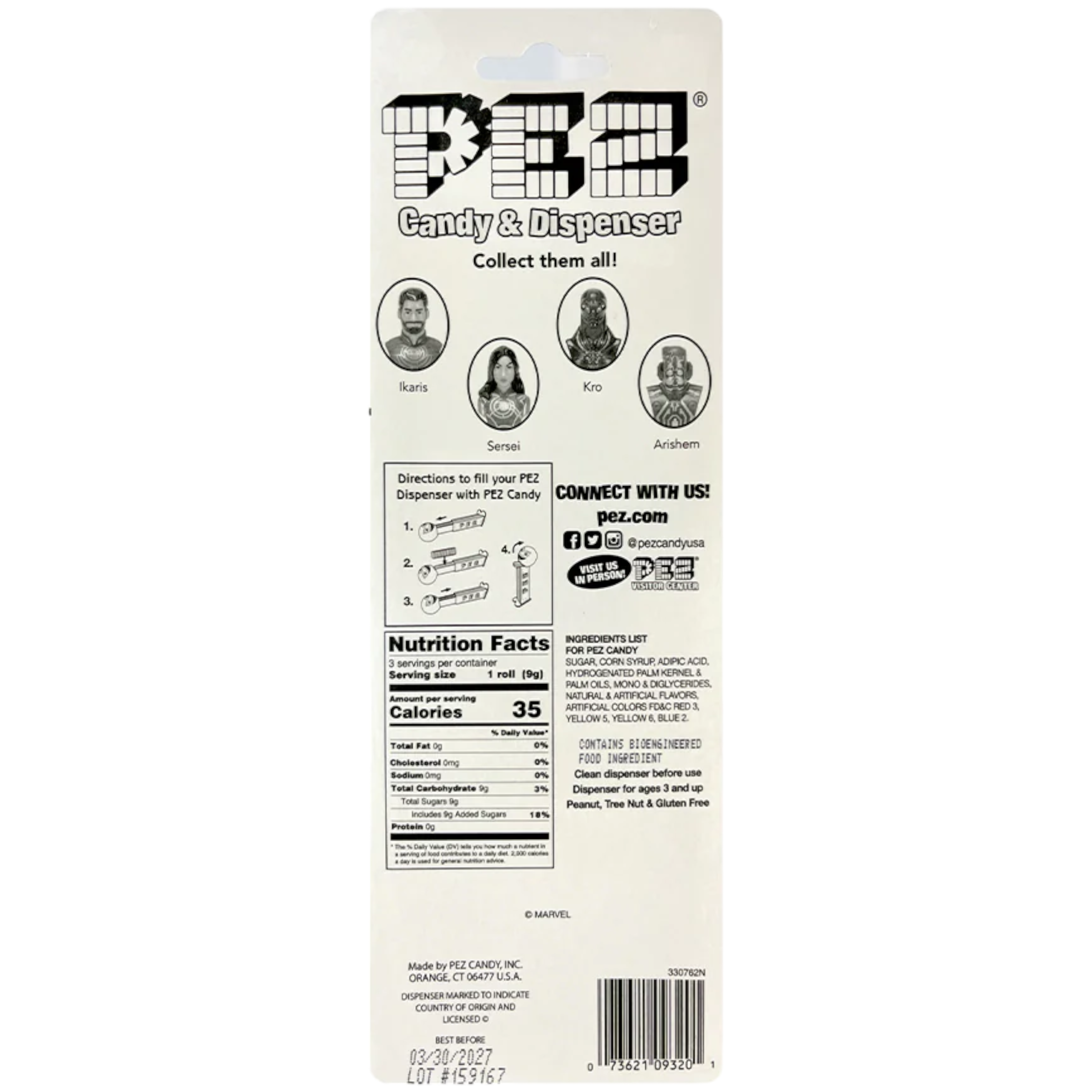Pez Marvel Eternals Blister Pack - 0.87oz (24.7g)