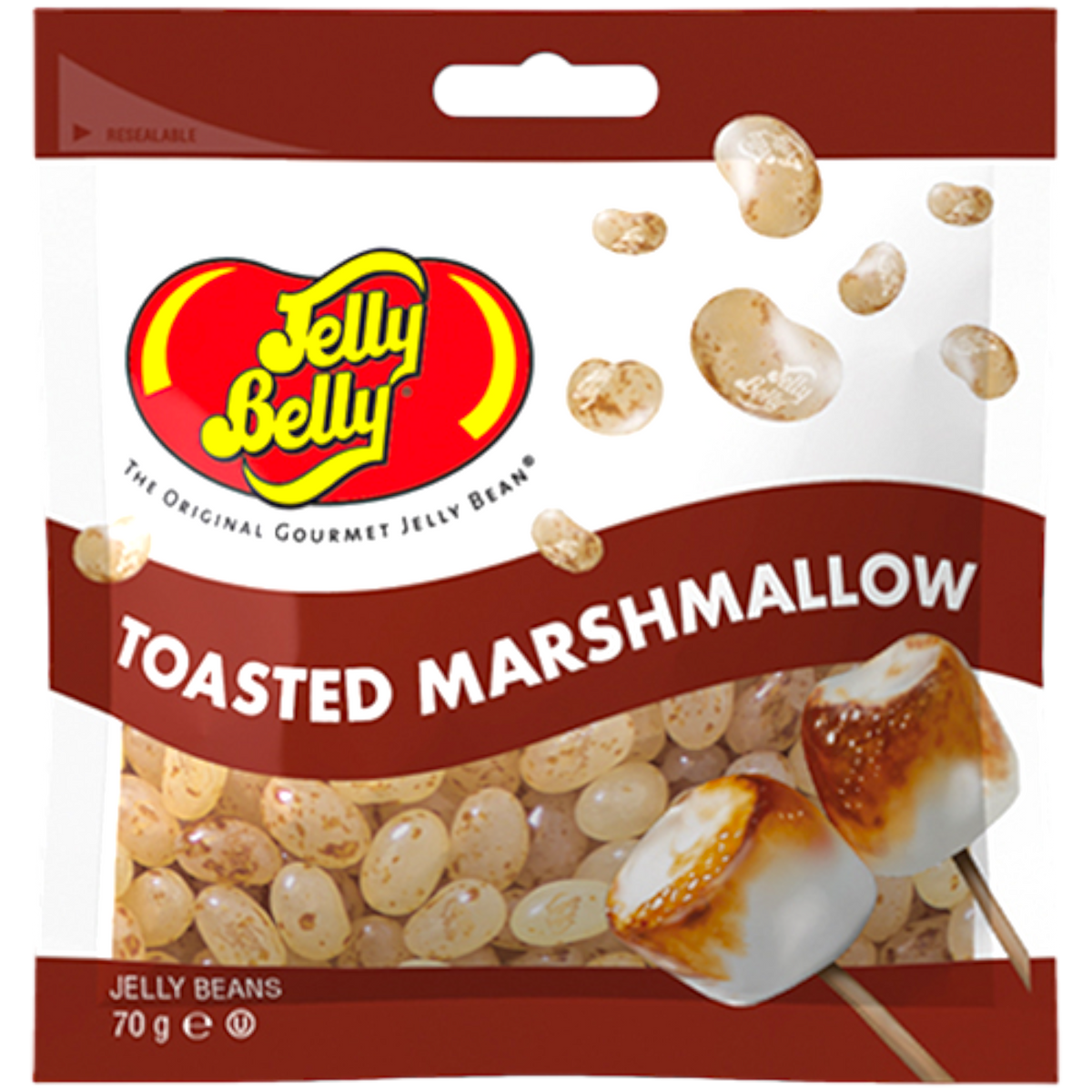 Jelly Belly Toasted Marshmallow Jelly Beans Bag 2.46oz (70g) Poppin