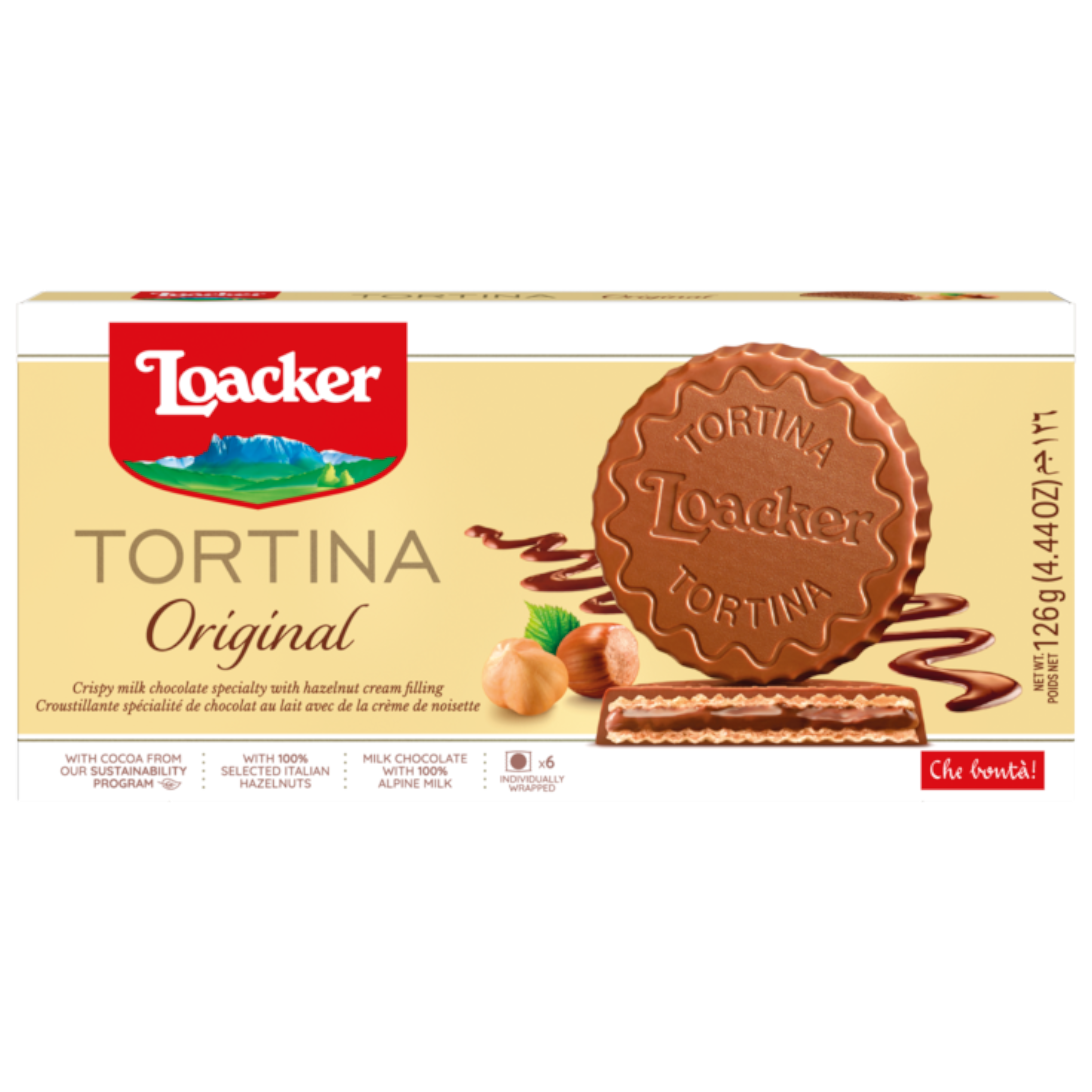 Loacker Tortina Hazelnut Wafers (Italy) - 4.4oz (126g)