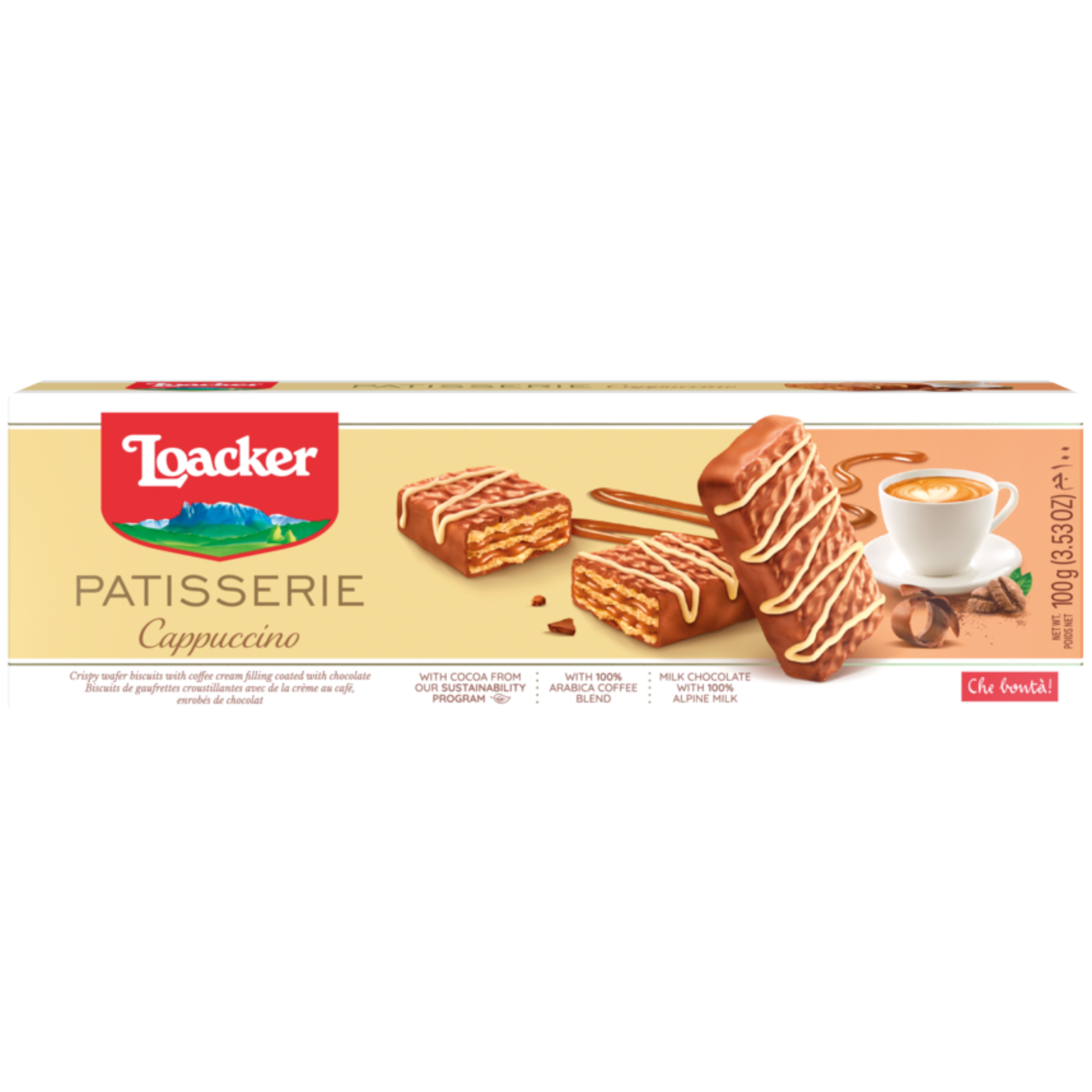 Loacker Gran Pasticceria Cappuccino Wafers (Italy) - 3.5oz (100g)