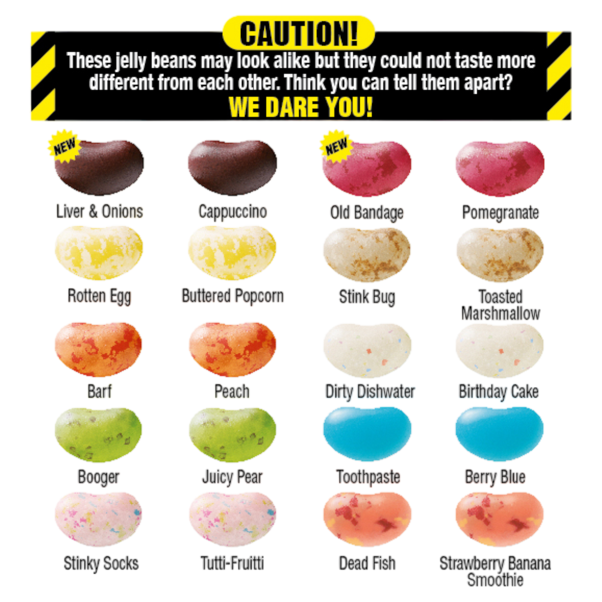 Bean Boozled Flavors 2025
