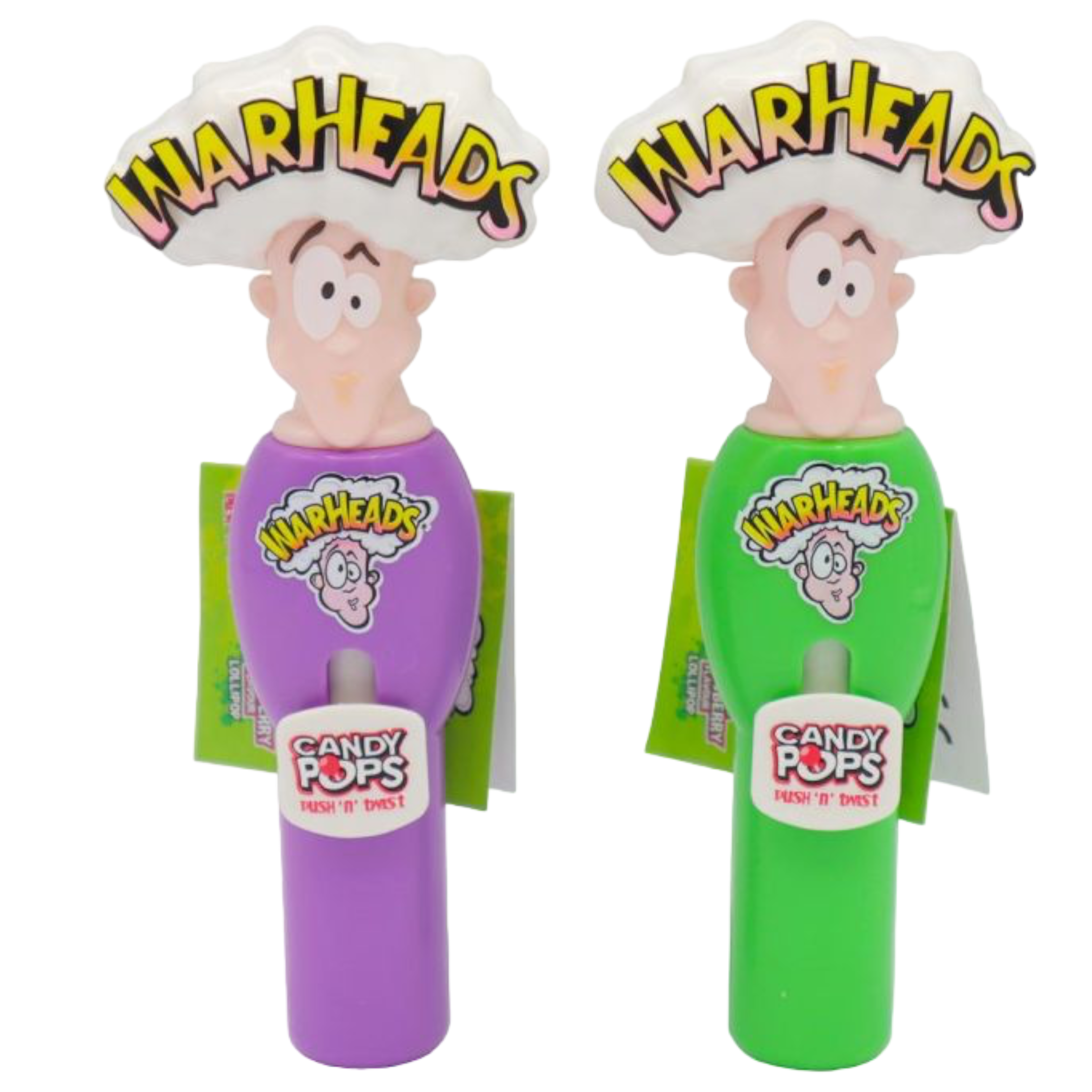 Warheads Candy Pop Push N Twist Lollipop (SINGLE) - 0.31oz (8g)