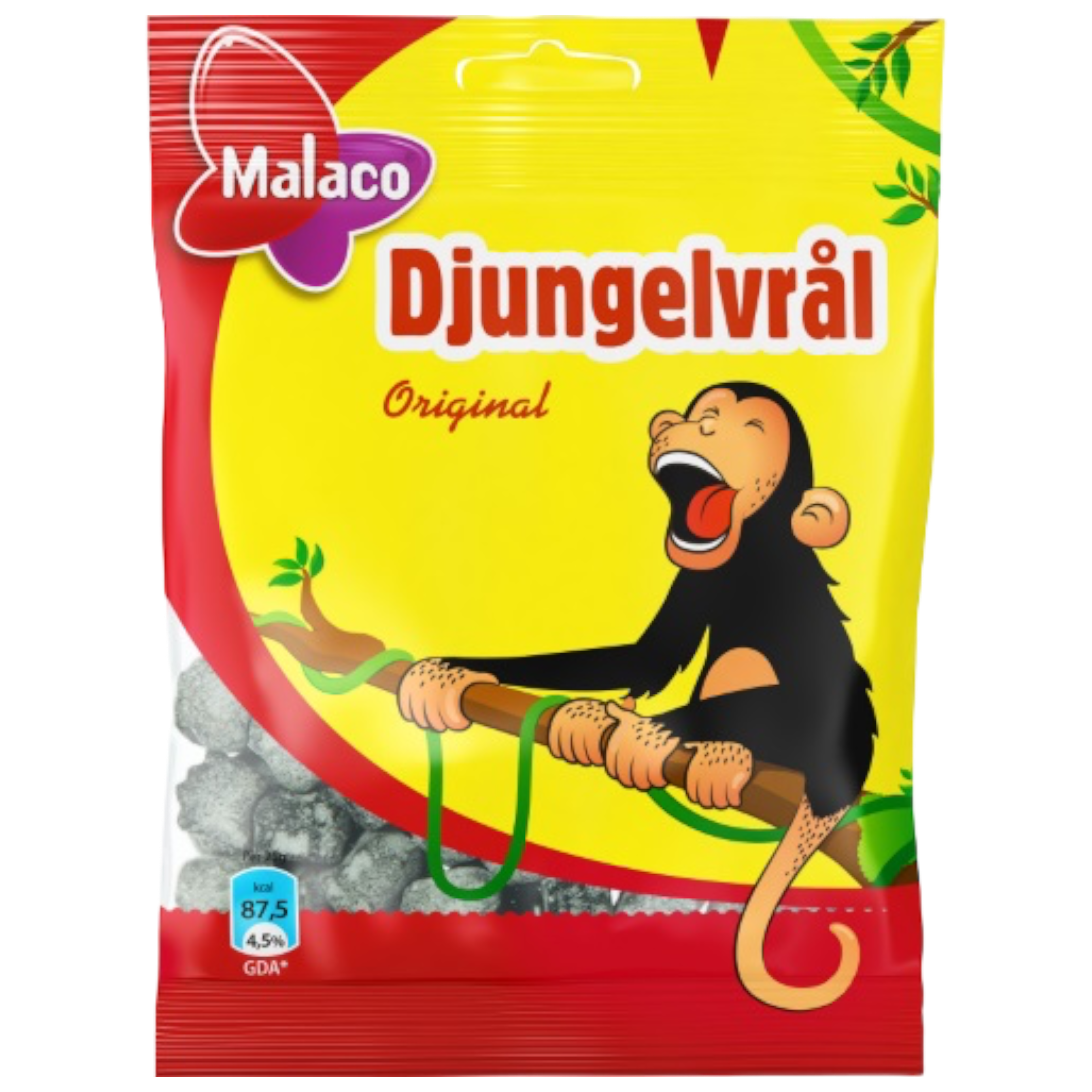 Malaco Djungelvral – Salty Liquorice (Sweden) - 4.58oz (80g)