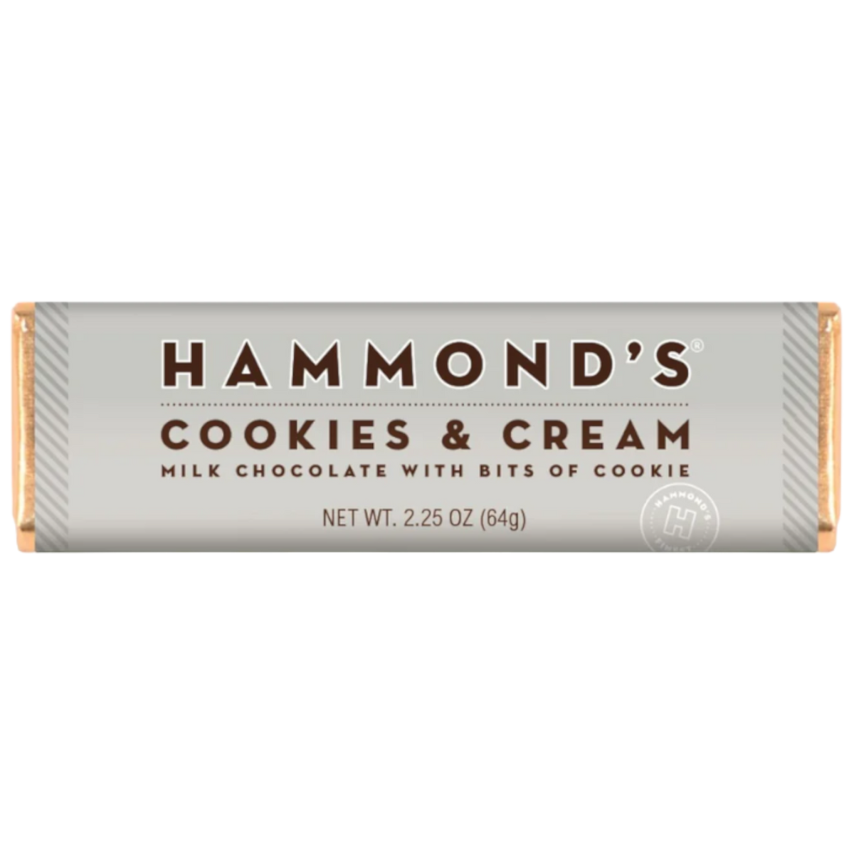 Hammond's Cookies & Cream Milk Chocolate Bar 2.25oz (64g) Poppin Candy