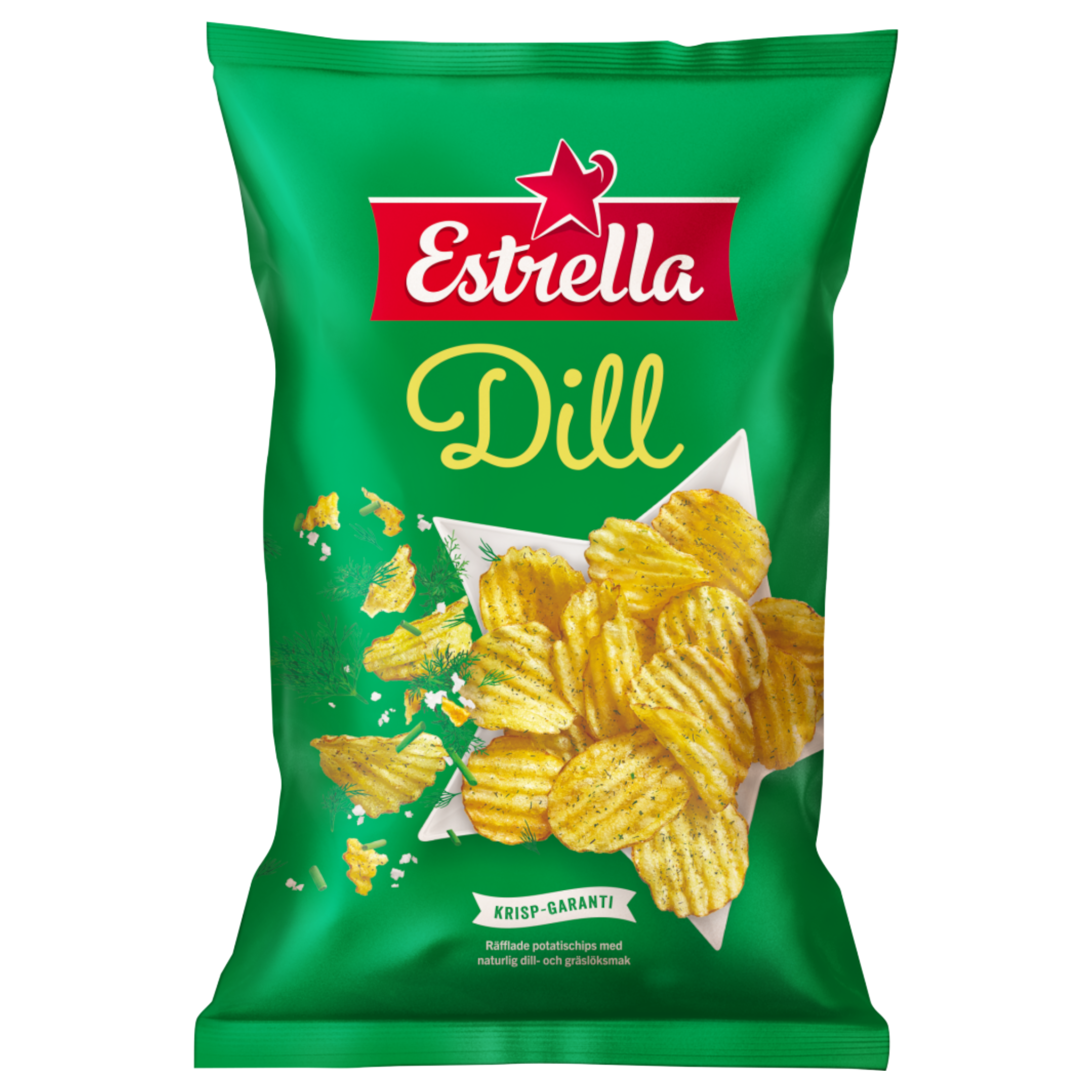 Estrella Dillchips Dill Flavoured Crisps Family Bag (Sweden) - 6.1oz (175g)