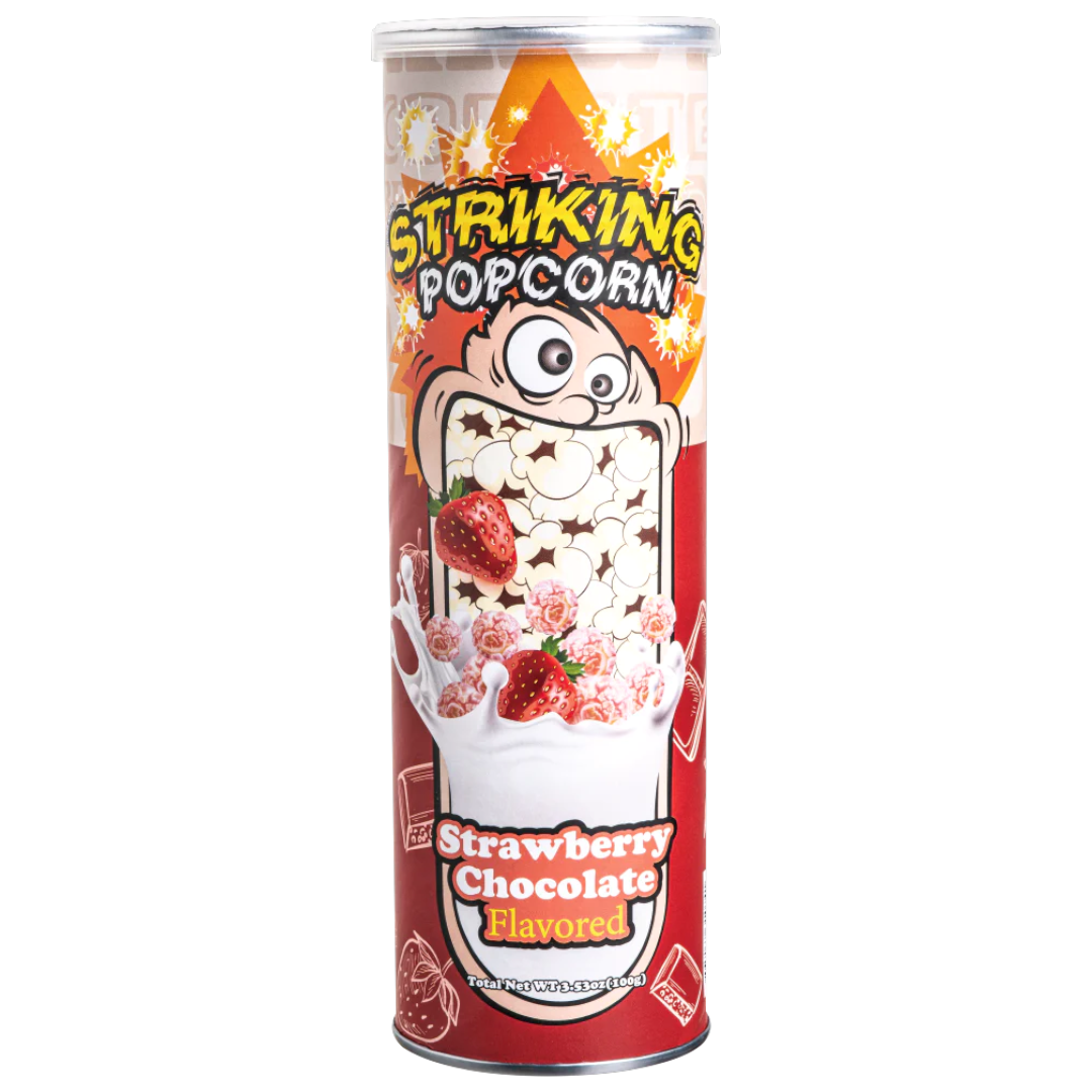 Striking Strawberry Chocolate Popcorn with Popping Candy 3.52oz (100