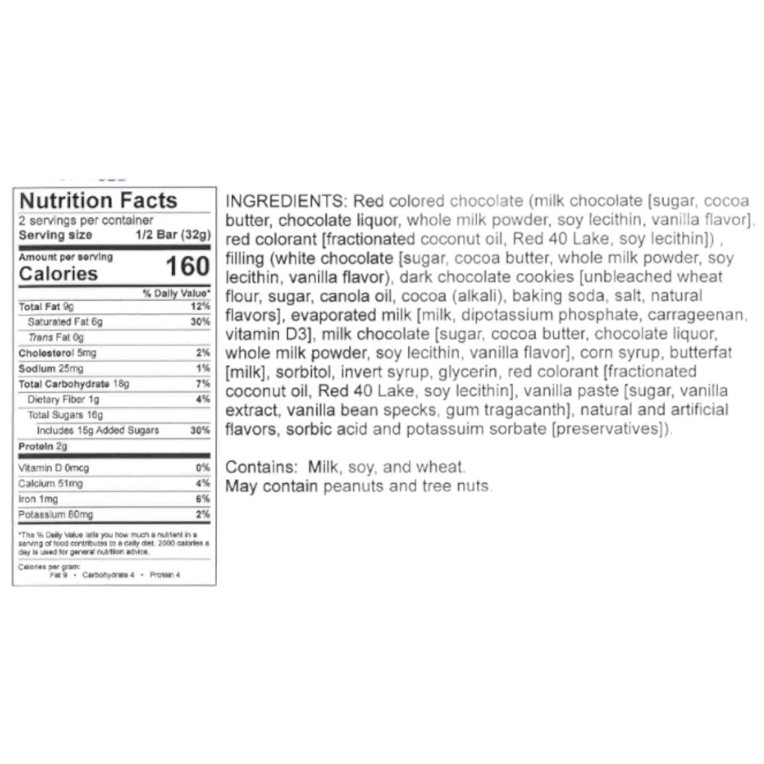 Hammond's Red Velvet Cake Milk Chocolate Bar - 2.25oz (64g)