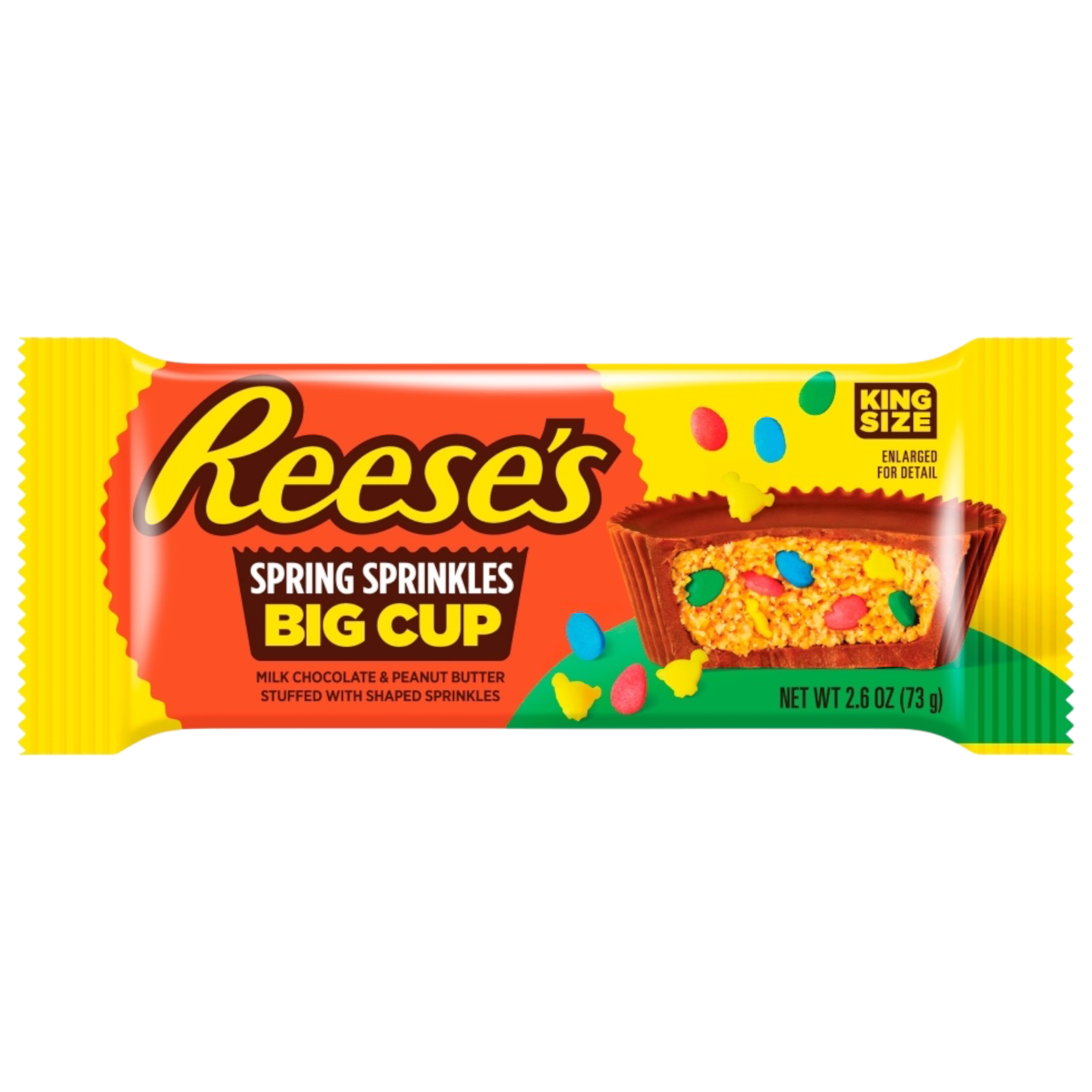 Reese's Peanut Butter Cup Spring Sprinkles Big Cup Kingsize - 2.6oz (73g)