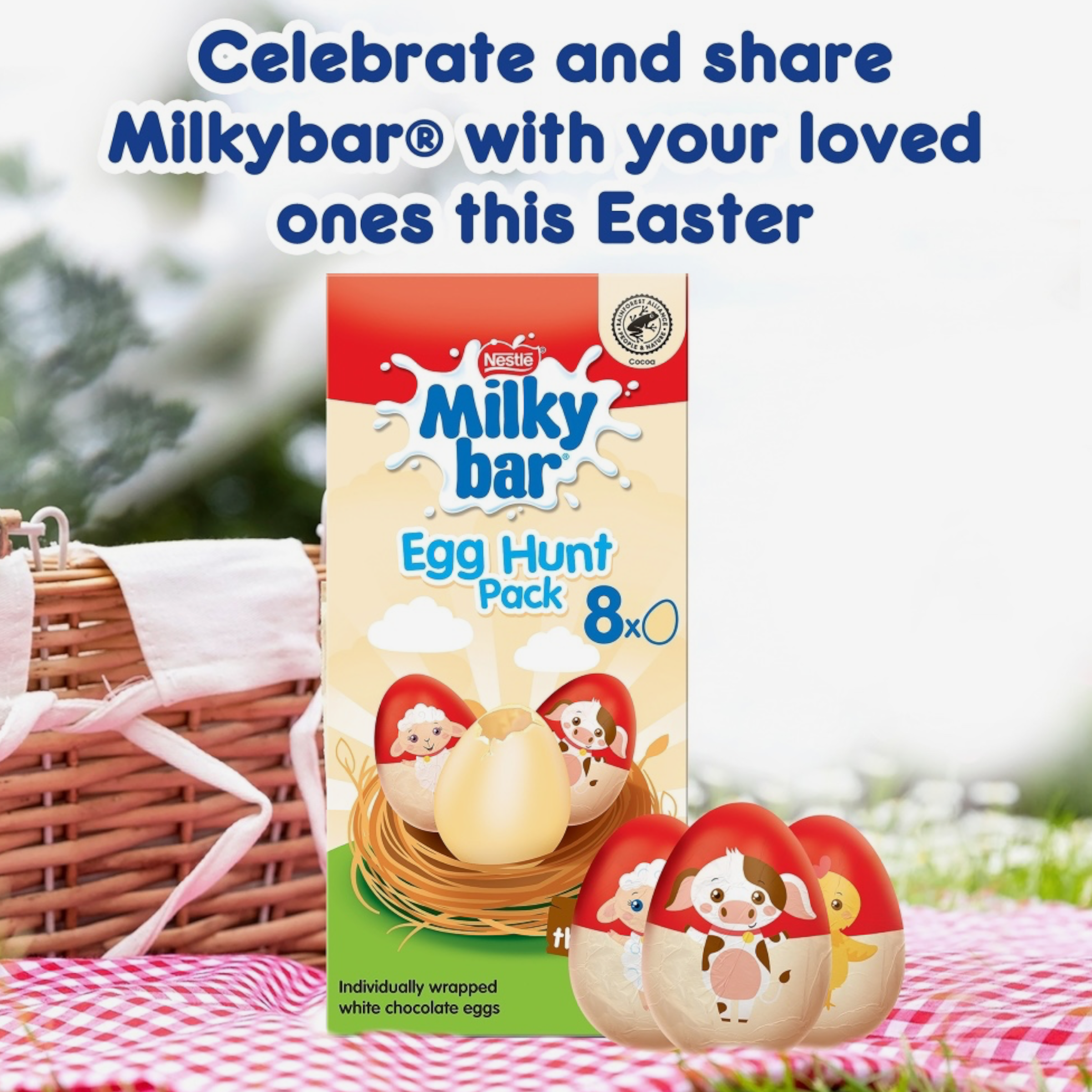 Milkybar White Chocolate Easter Egg Hunt Box - 4.23oz (120g)