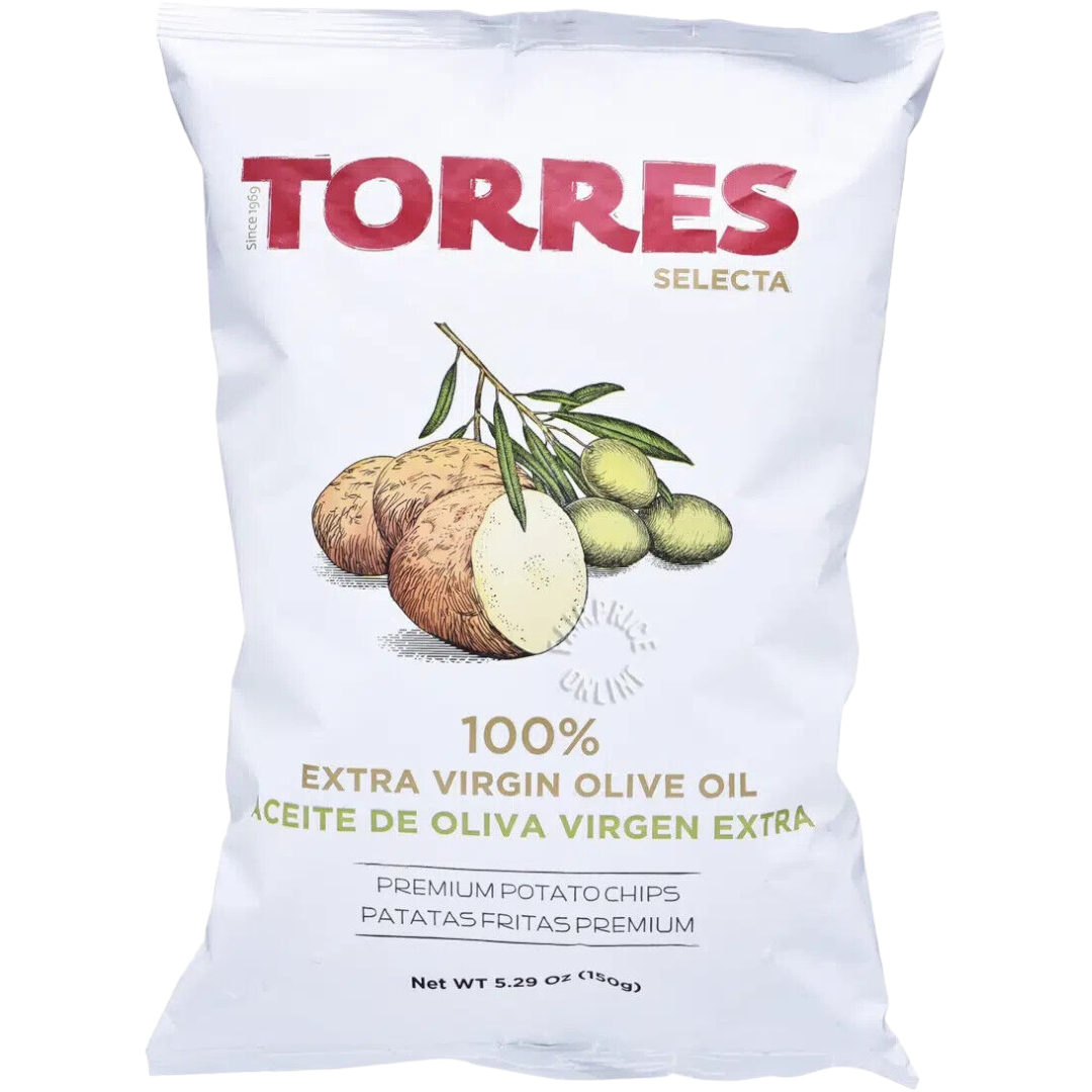 Torres Extra Virgin Olive Oil Flavour Potato Crisps Share Bag (spain 