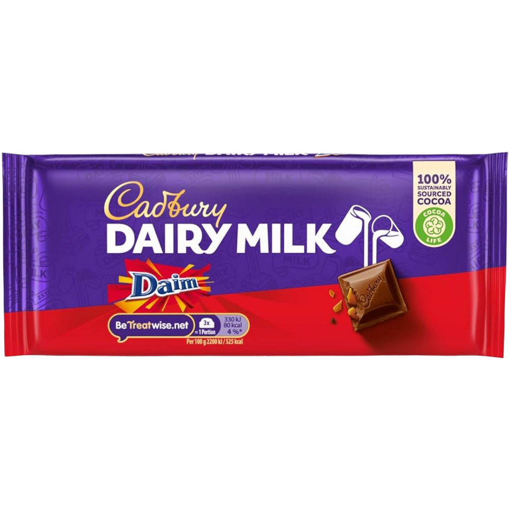 Cadbury Dairy Milk Daim Chocolate Bar - 4.2oz (120g)