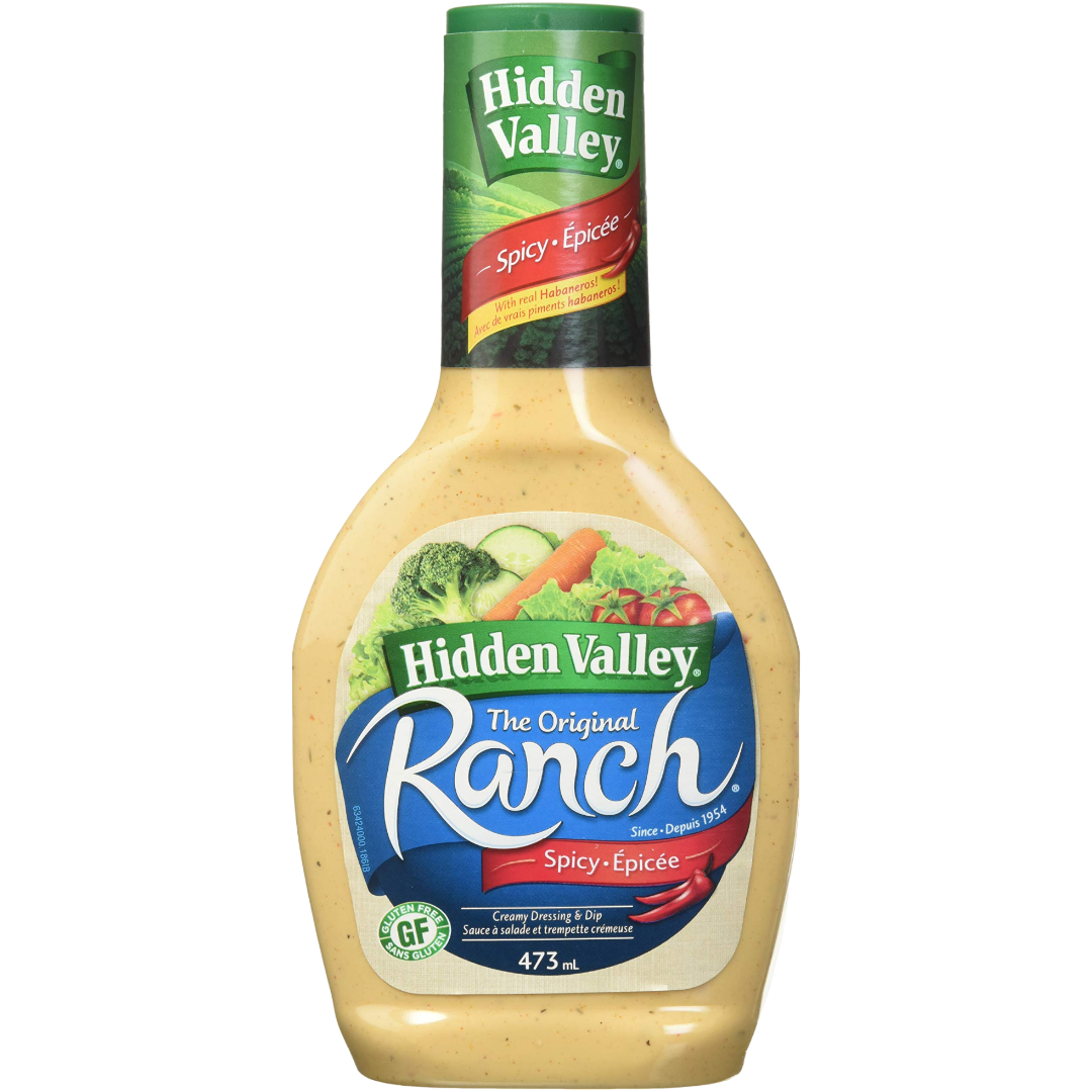 Hidden Valley Spicy Original Ranch Dressing 16floz 473ml Poppin Candy 7941