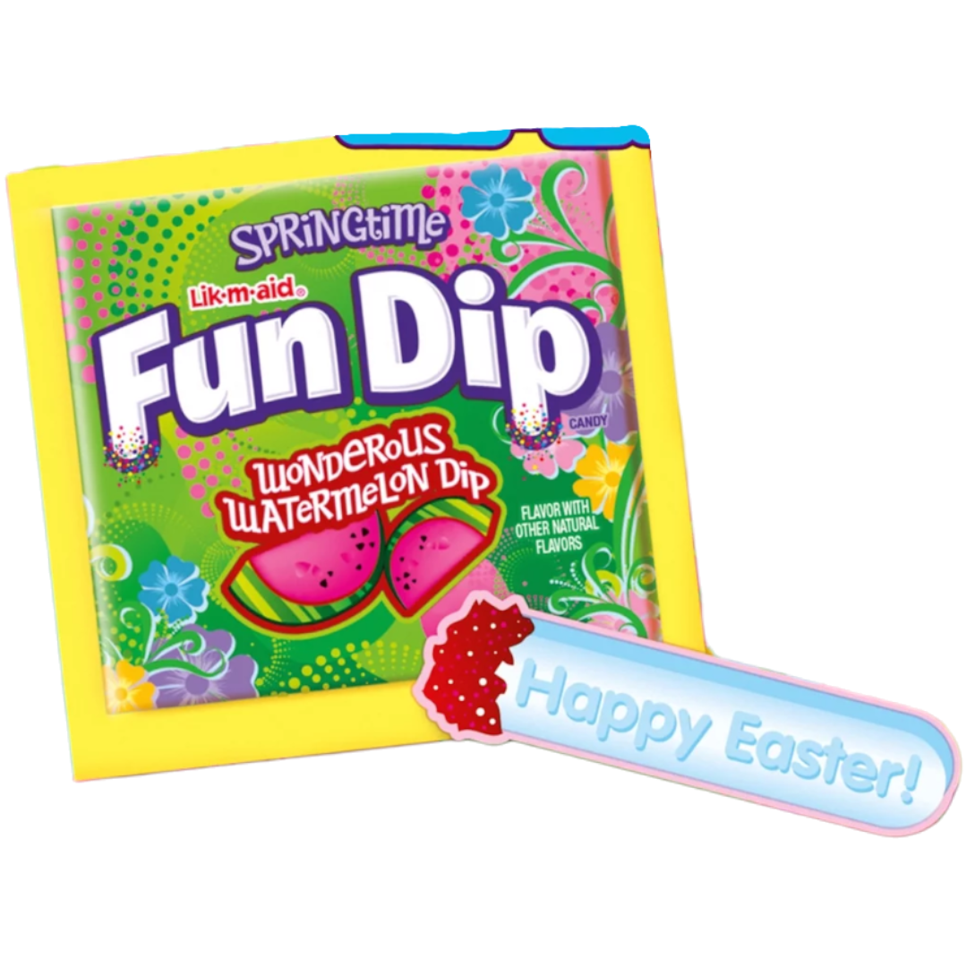 Wonka Fun Dip Lik M Aid Springtime Wonderous Watermelon 043oz 121