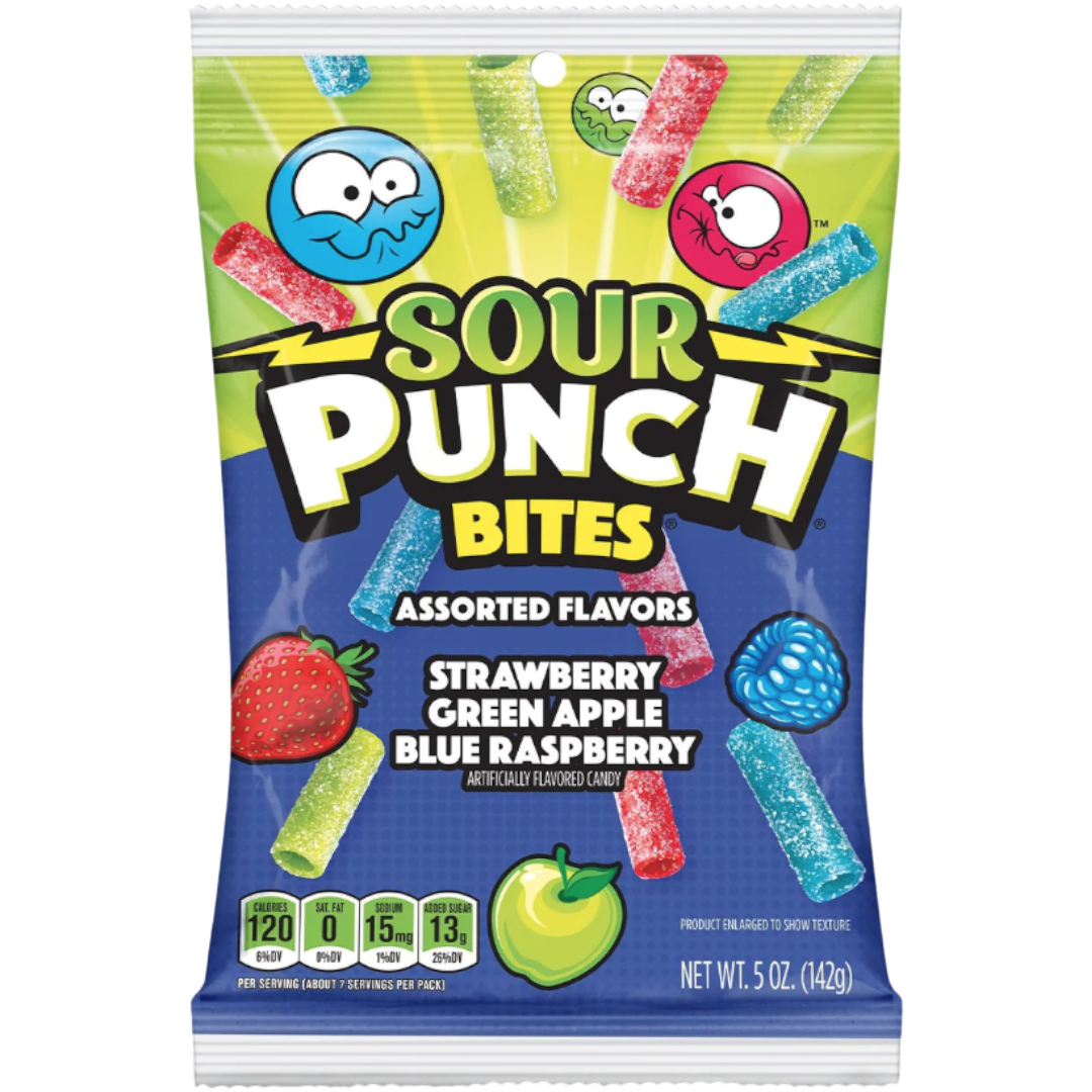 Sour Punch Bites Assorted Flavours - 5oz (142g)