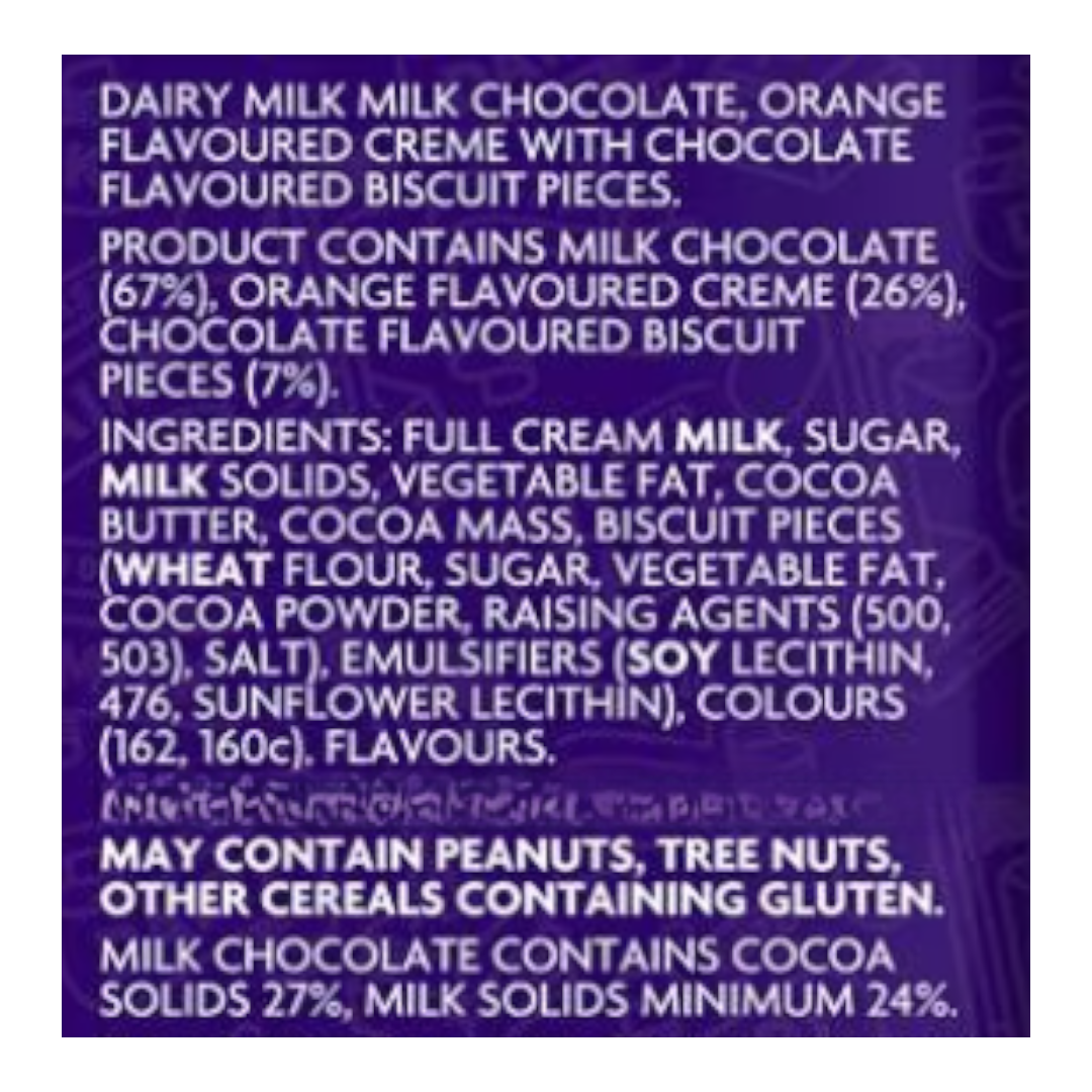 Cadbury Dairy Milk Choc Orange & Cookies Chocolate Block (Australia) - 5.9oz (167g)