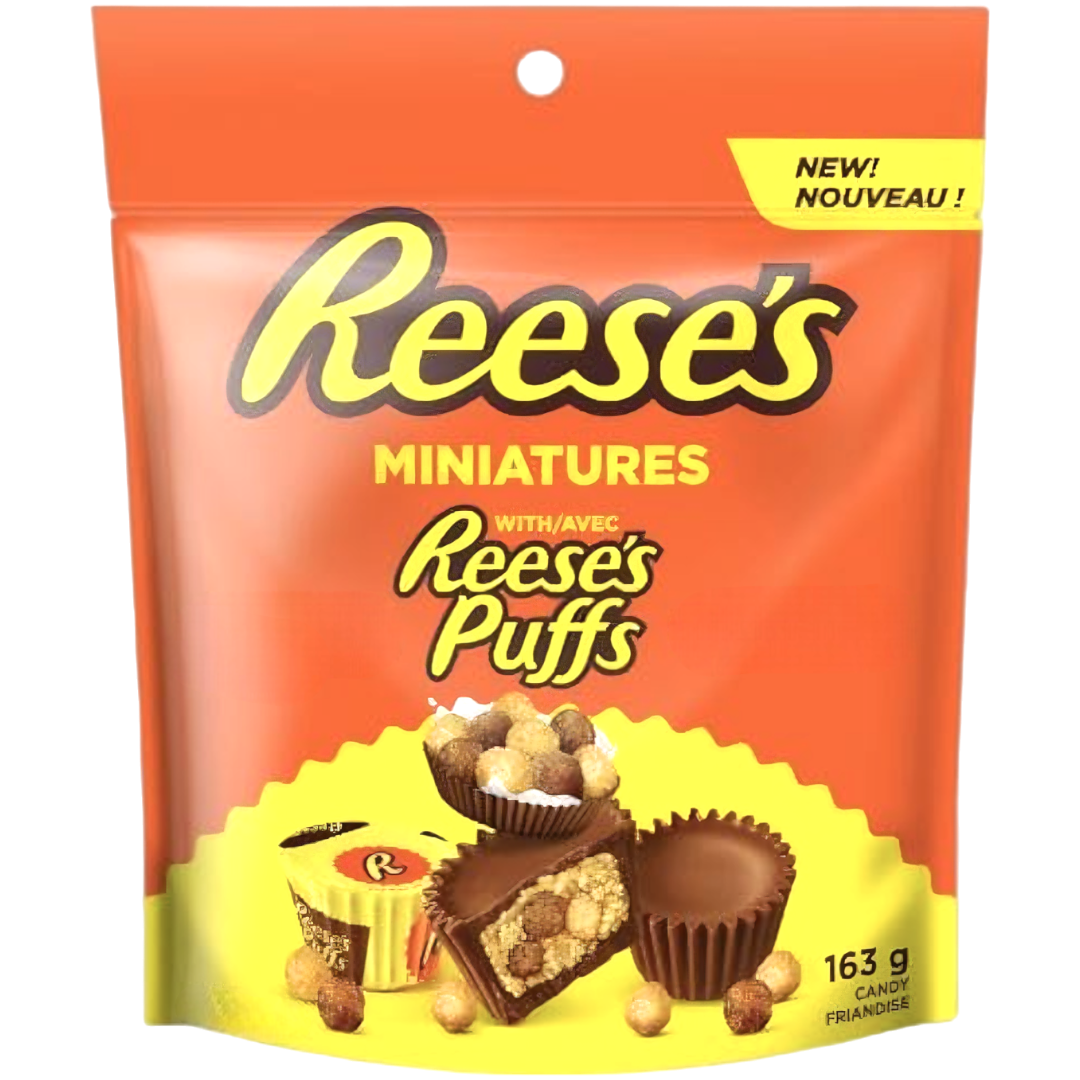 Reese's Miniature Cups Stuffed With Reese's Puffs Peg Bag 5.75oz (16 Poppin Candy