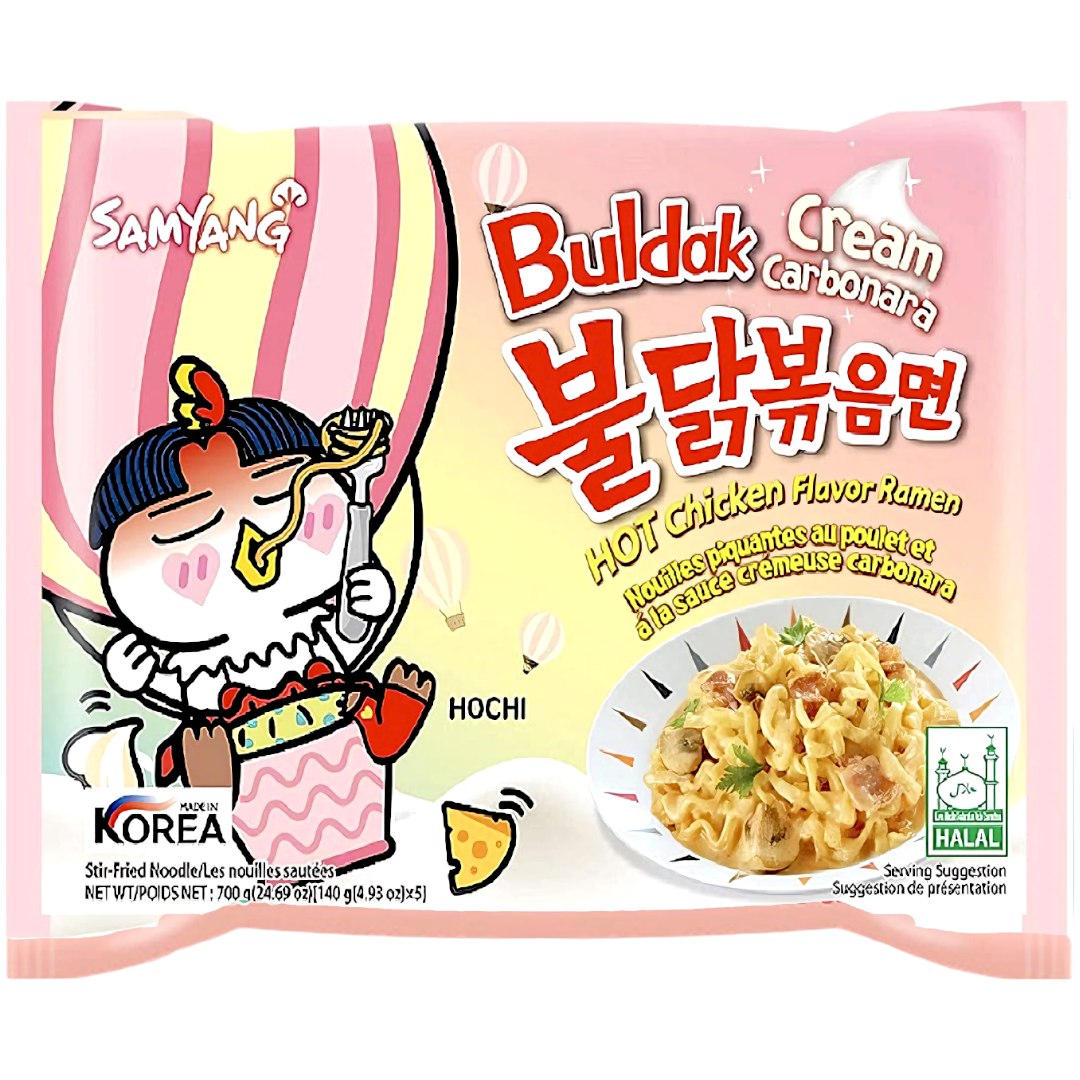 Samyang Buldak Cream Carbonara Flavour Ramen - 4.9oz (140g)