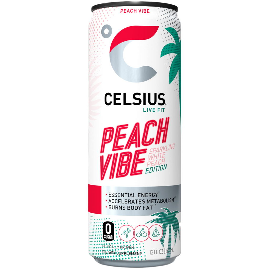 Celsius Peach Vibe Sugar Free Energy Drink - 12fl.oz (355ml)