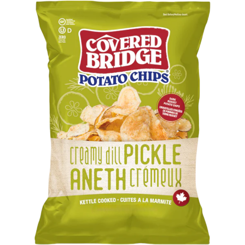 Covered Bridge Creamy Dill Pickle Potato Chips Share Bag (Canada) - 3.6oz (102g)
