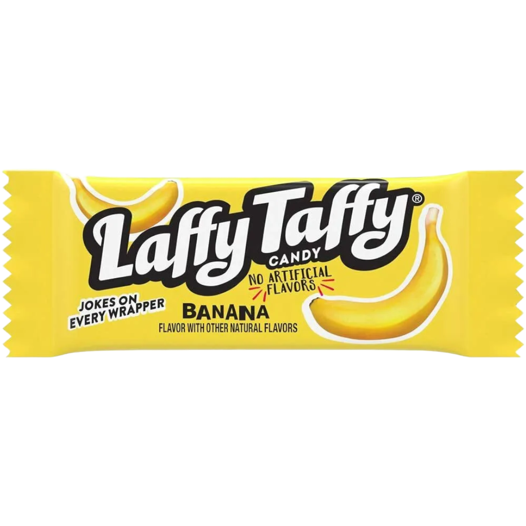 Laffy Taffy Banana Mini Bar 0 34oz 10g Poppin Candy