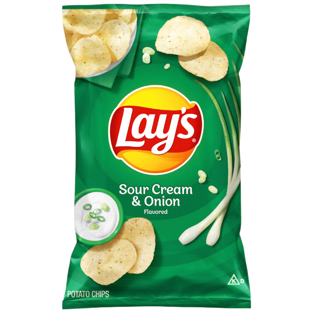 Lay's Sour Cream & Onion Flavoured Potato Crisps (USA Version) - 6.5oz (184.2g)