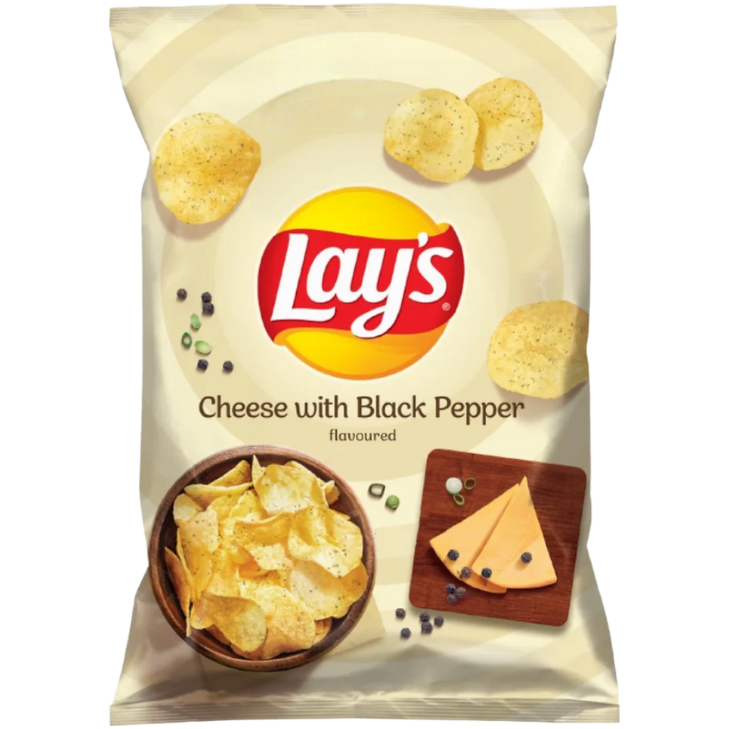 Lay's Cheese With Black Pepper Flavoured Potato Crisps - 4.6oz (130g)