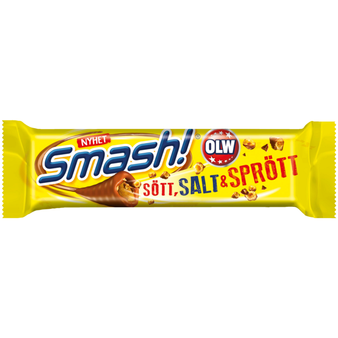OLW Smash Chokladkaka Bar (Chocolate Covered Bugles Bar) (Sweden) 1