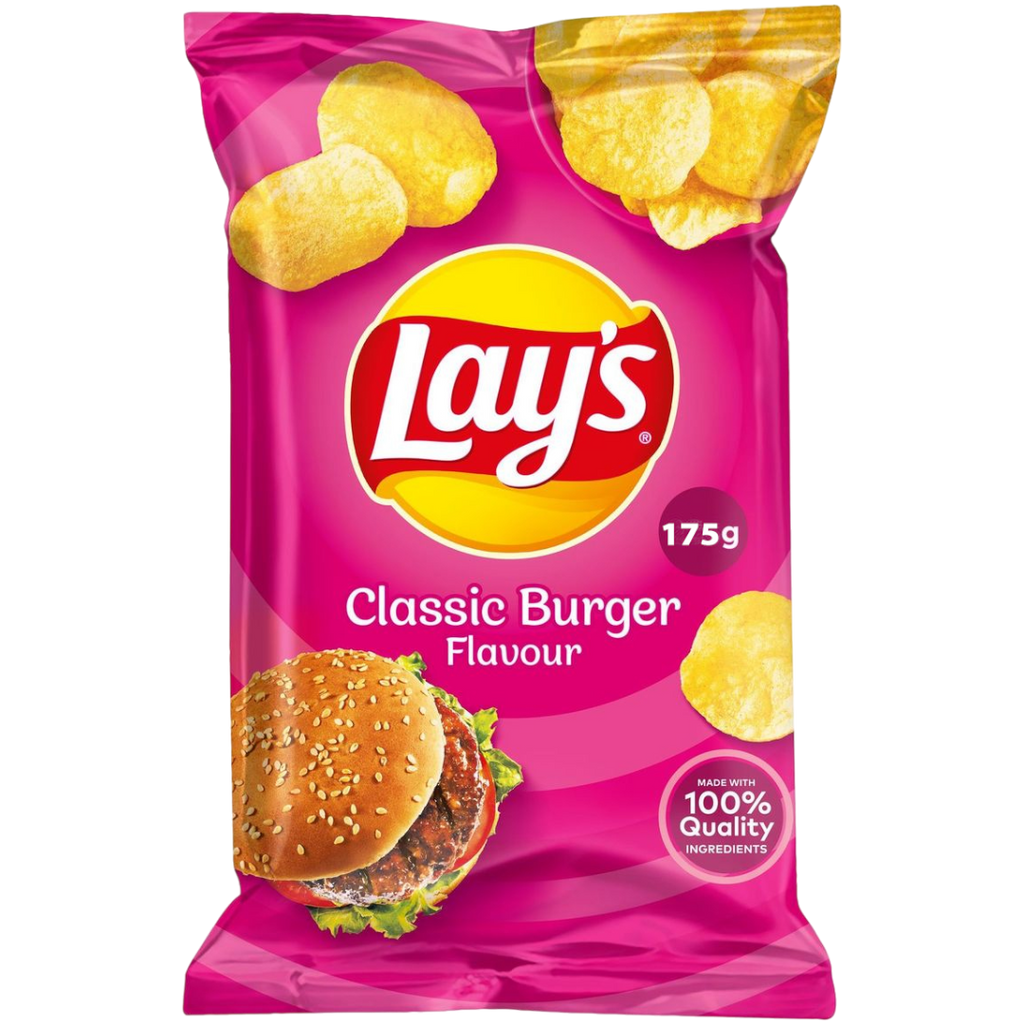 Lay's Classic Burger Potato Chips - BIG BAG 6.17oz (175g)