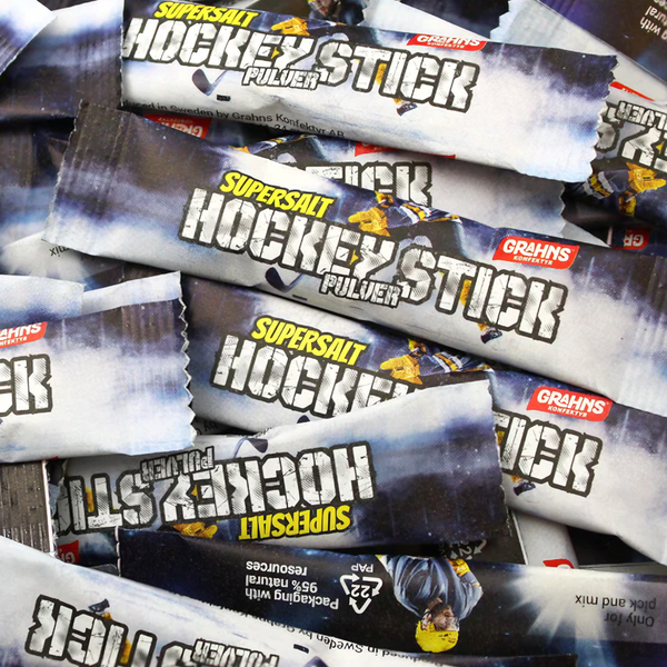 Hockey Stick Pulver Supersalt (Super Salty Salmiak Powder Sachets)
