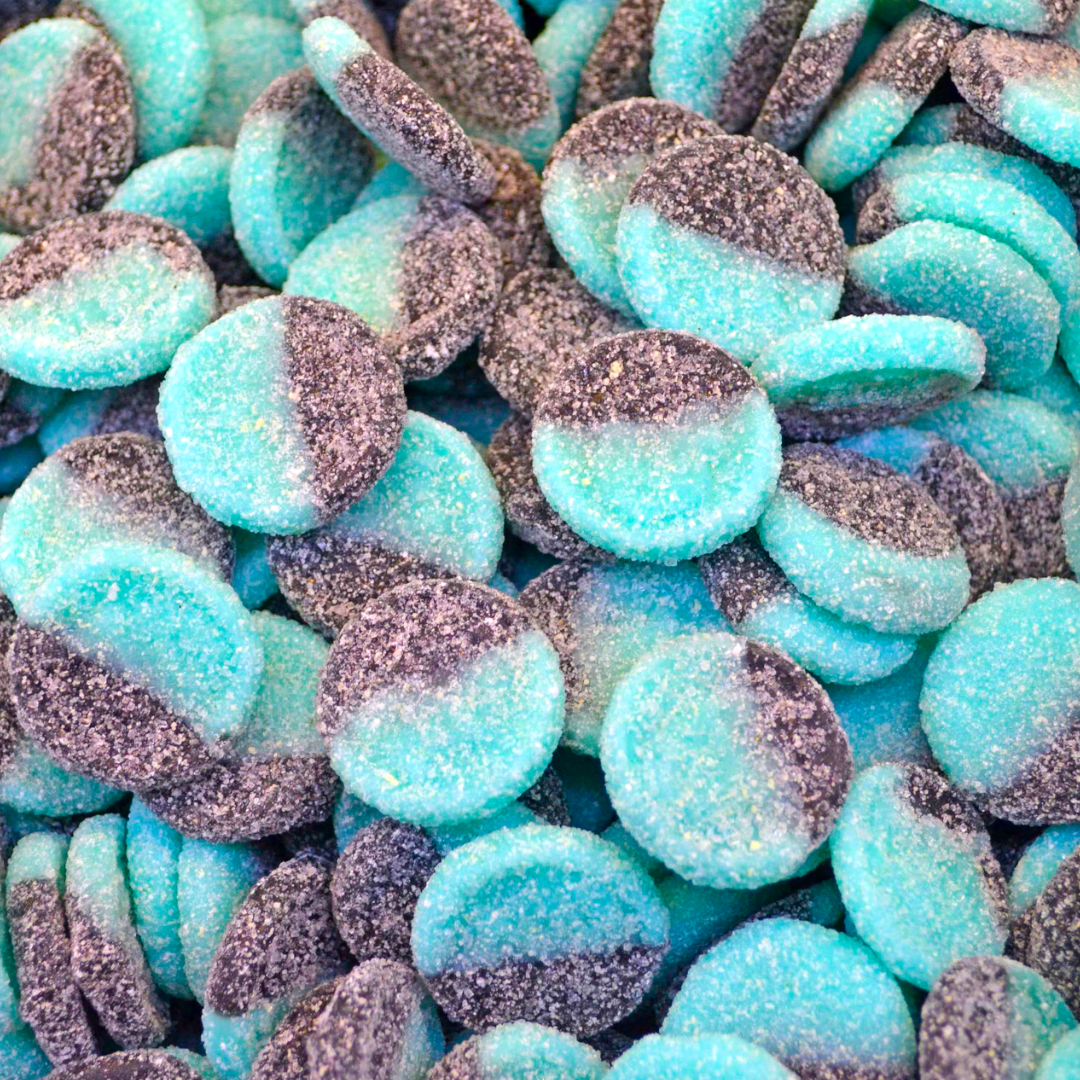 Kryptoniter Mjuka Fizzy Bubble (Sour Bubblegum & Liquorice Gummy Discs)