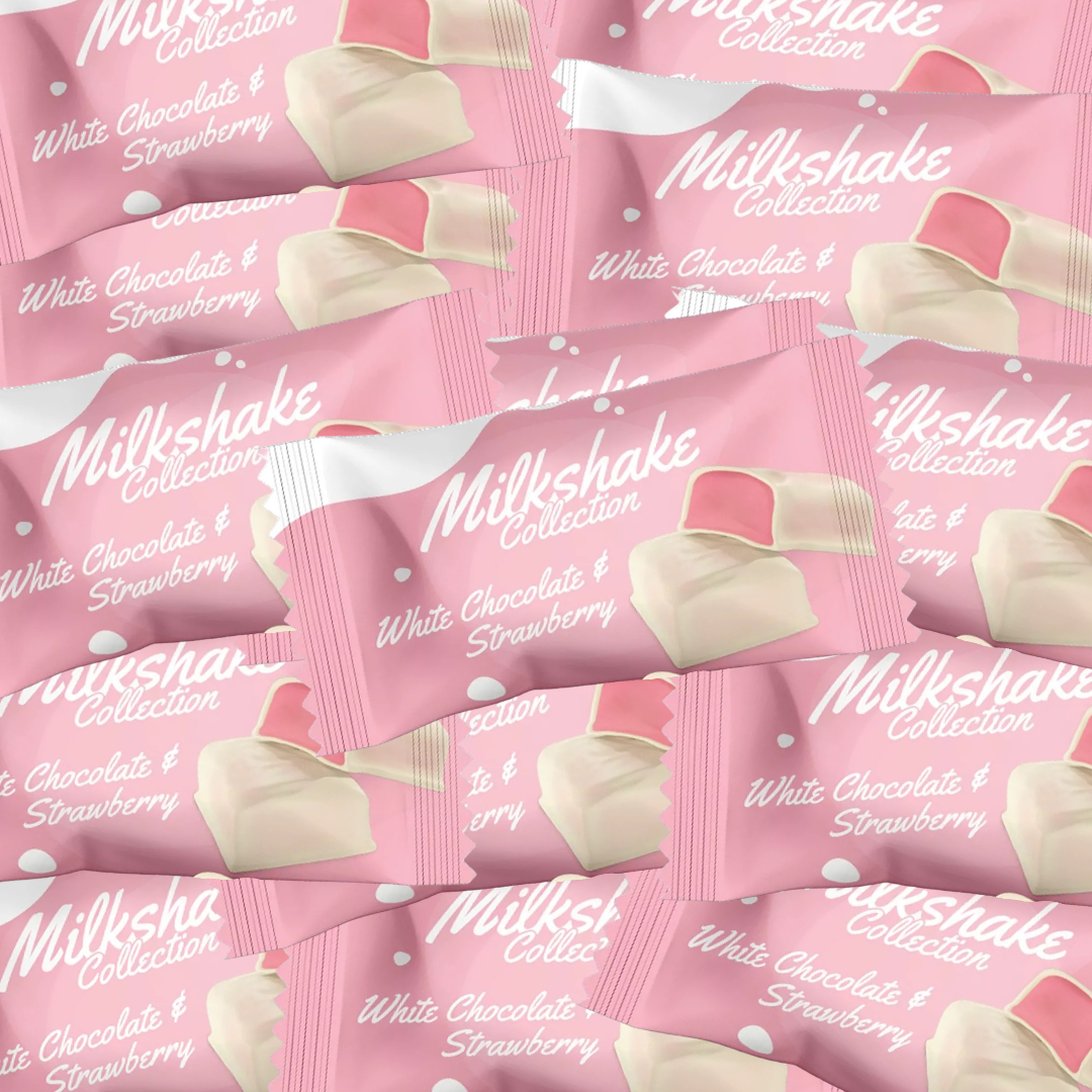 White Chocolate & Strawberry Milkshake Bites