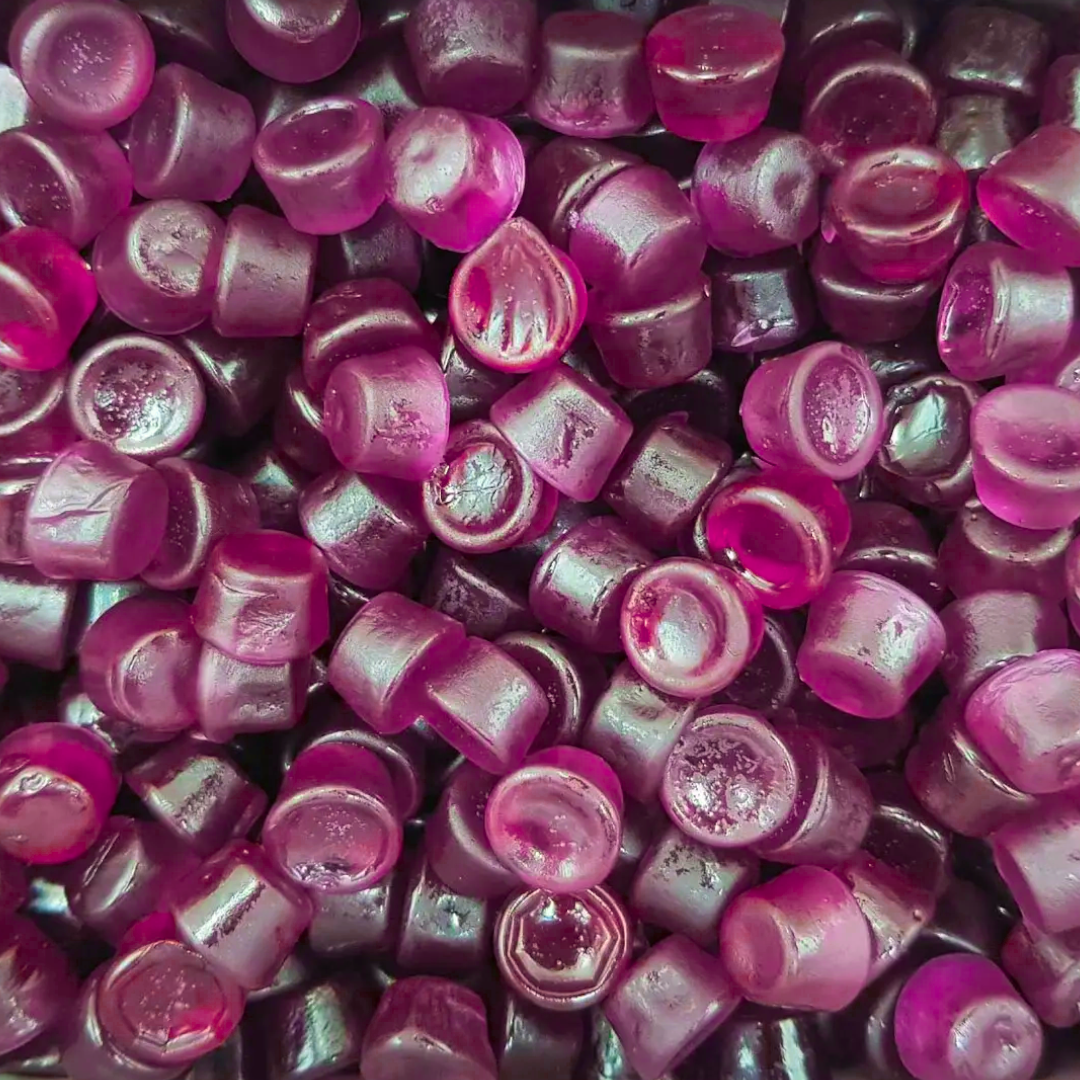 Violet Gummy Buttons