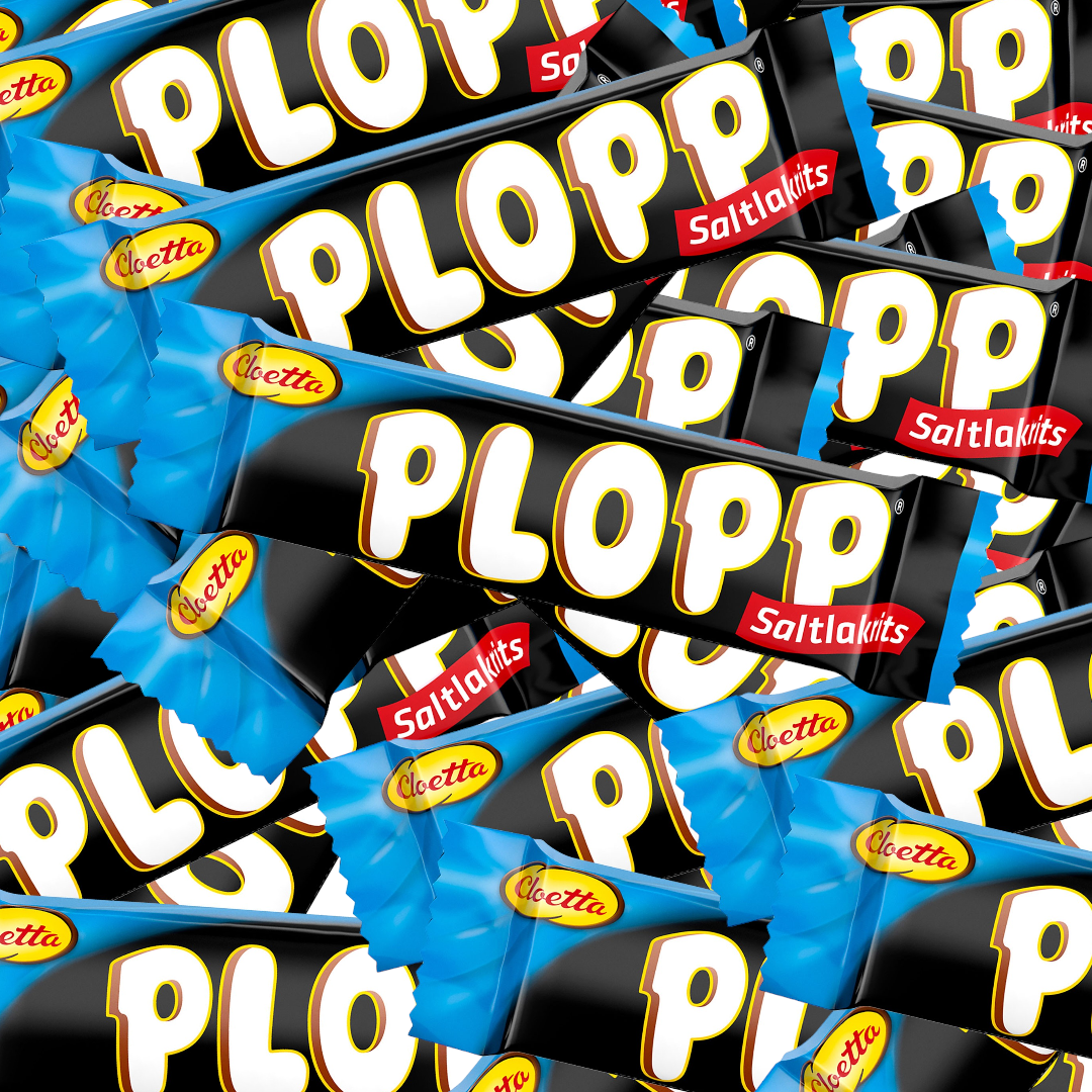 Cloetta Plopp Saltlakrits (Salty Liquorice Filled Chocolate) Minis