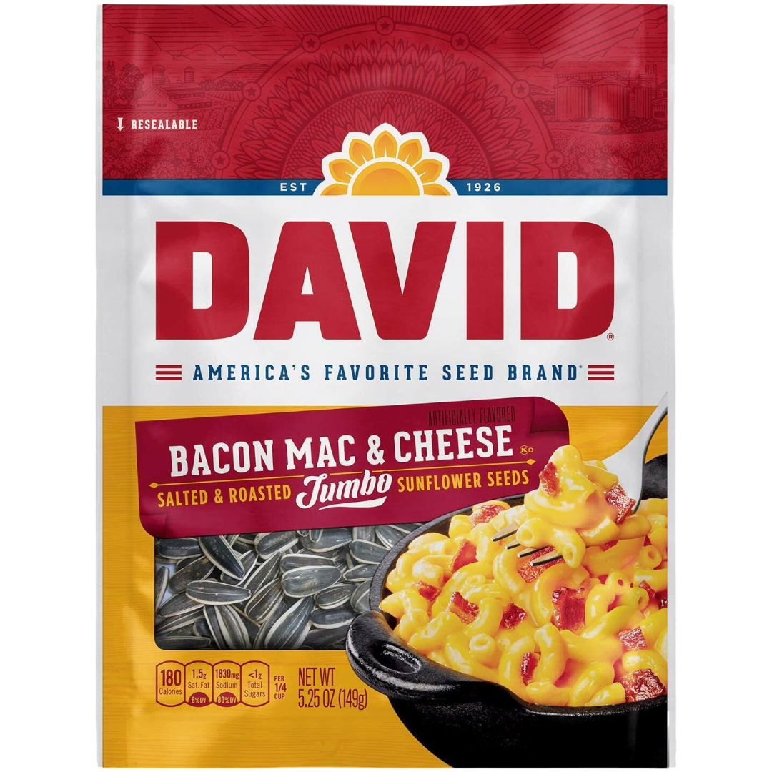 David's Jumbo Sunflower Seeds Bacon Mac & Cheese Flavour - 5.25oz (149g)