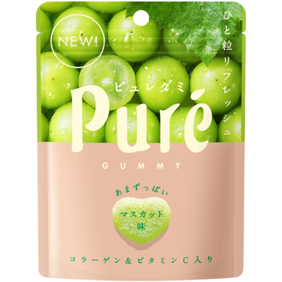 Kanro Pure Muscat Grape Fizzy Candy (Japan) - 1.98oz (56g)