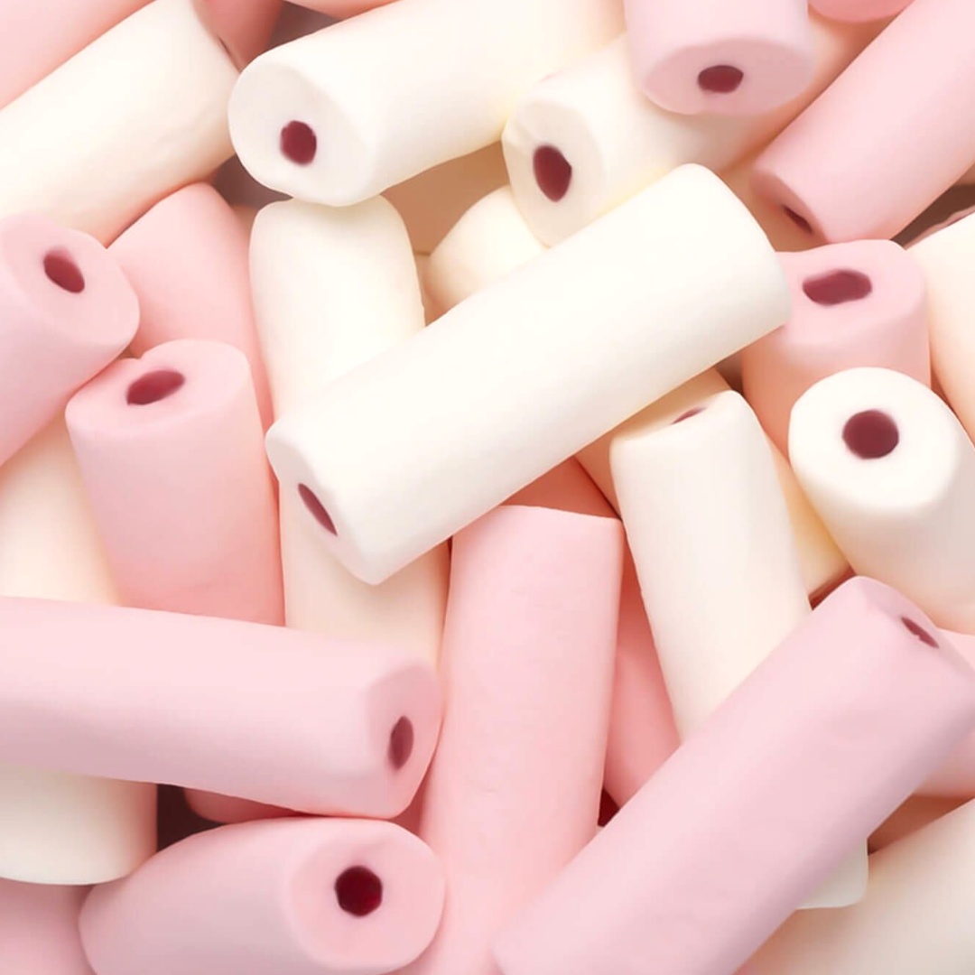 Strawberry Jelly Filled Mallow Tubes