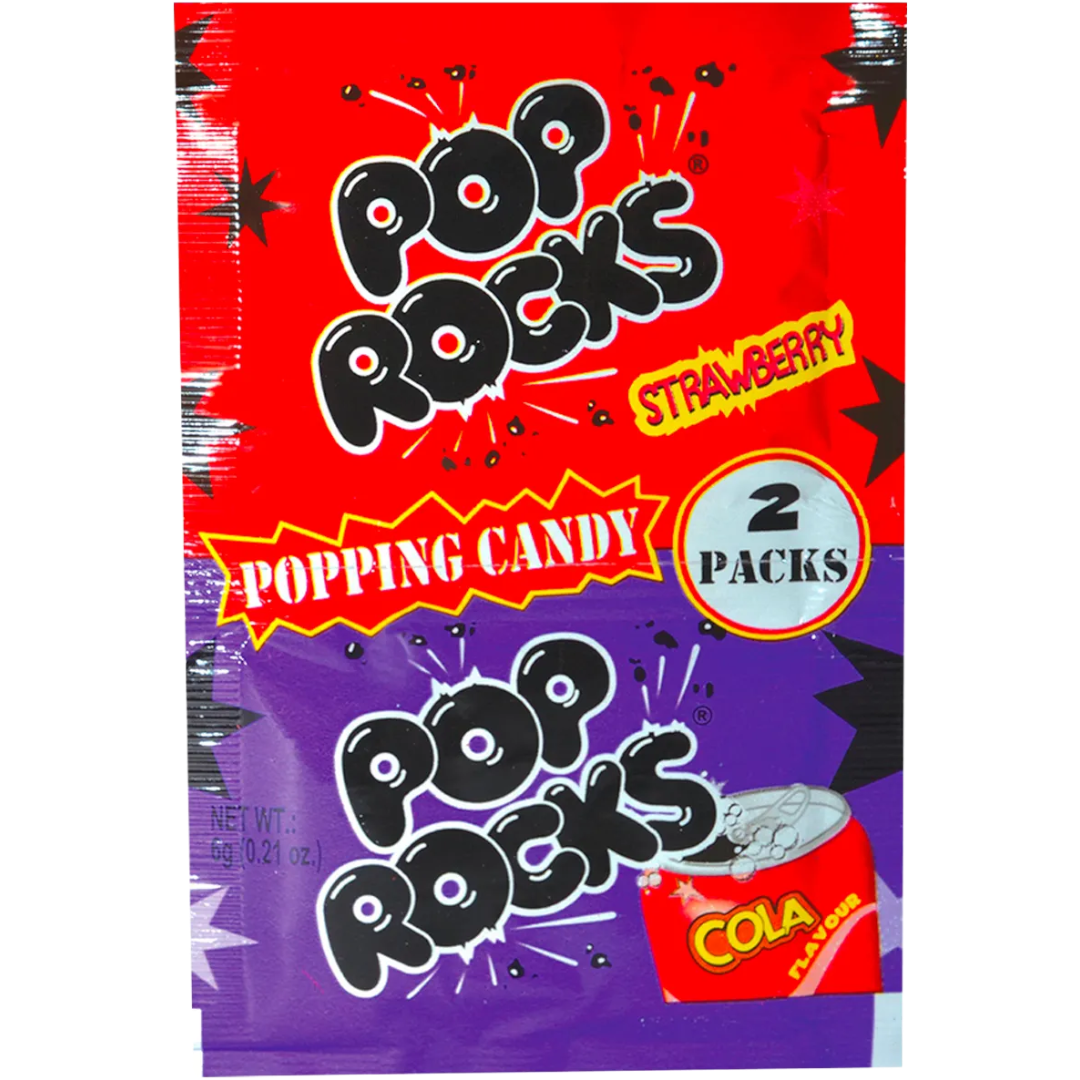 Pop Rocks Strawberry & Cola Combo Pack - 0.21oz (6g) – Poppin Candy