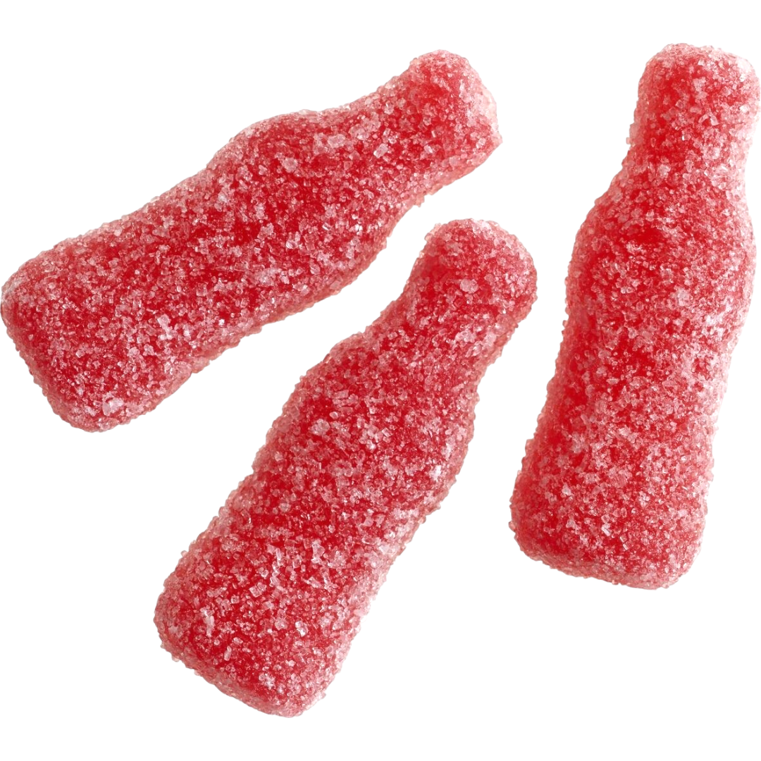 Hallonshots (Sour Raspberry Soda Bottles)