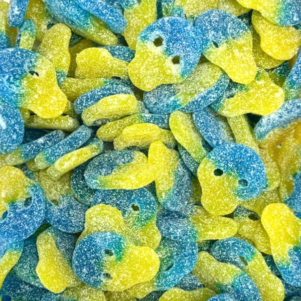 Blue Raspberry Lemonade Sour Swedish Skulls