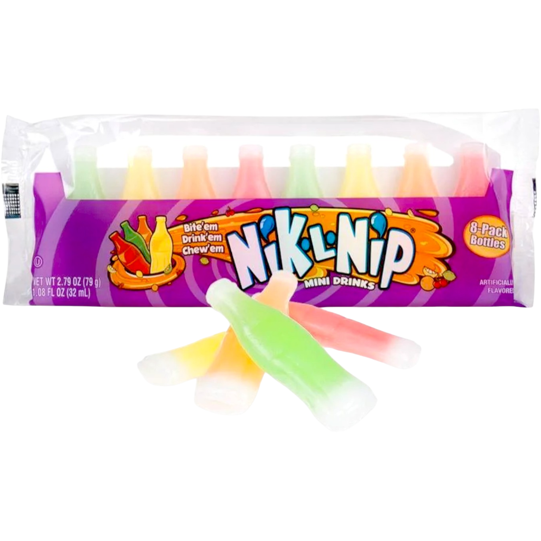 Nik-L-Nip Wax Bottles Jumbo 8-Pack - 2.79oz (79g) – Poppin Candy