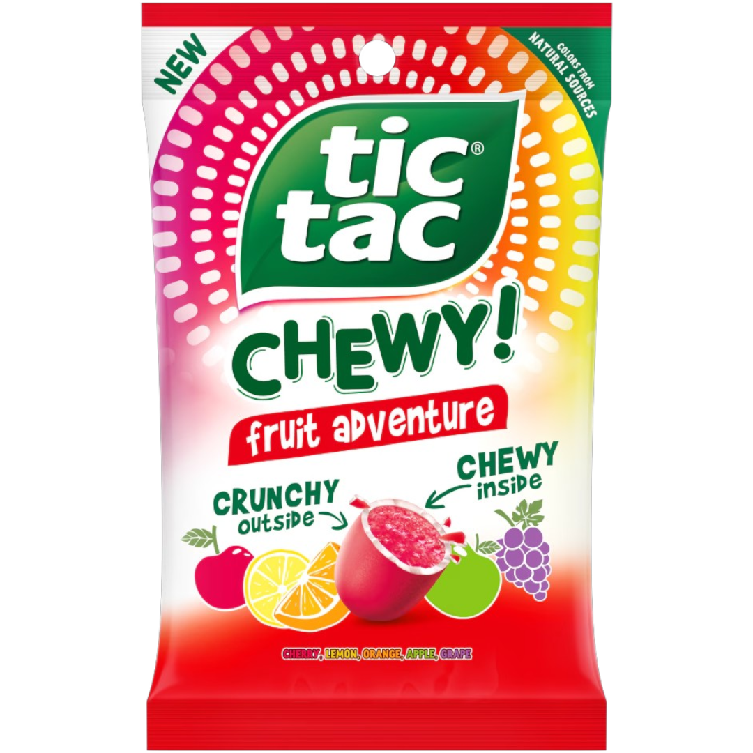 Tic Tac Chewy Fruit Adventure Peg Bag - 2.8oz (80g)