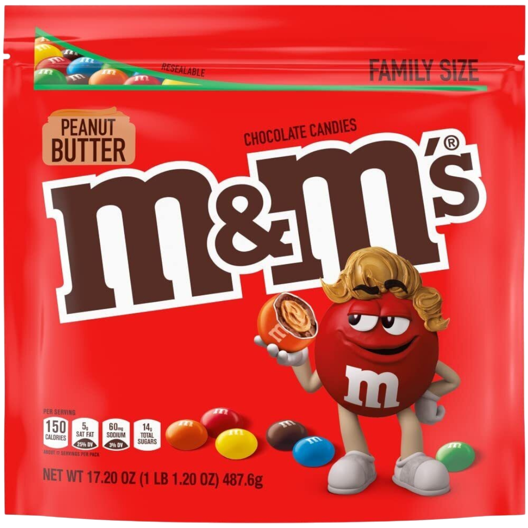 M M s Peanut Butter Family Size Bag 17 2oz 487 6g Poppin Candy m-m-s-peanut-butter-family-size-bag-17-2oz-487-6g-poppin-candy