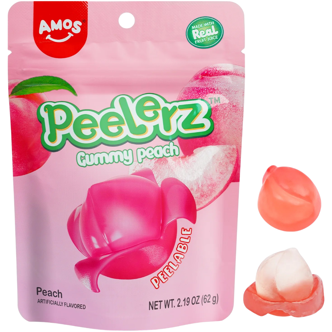 Amos Peelerz Peach Share Bag - 6oz (170g) – Poppin Candy