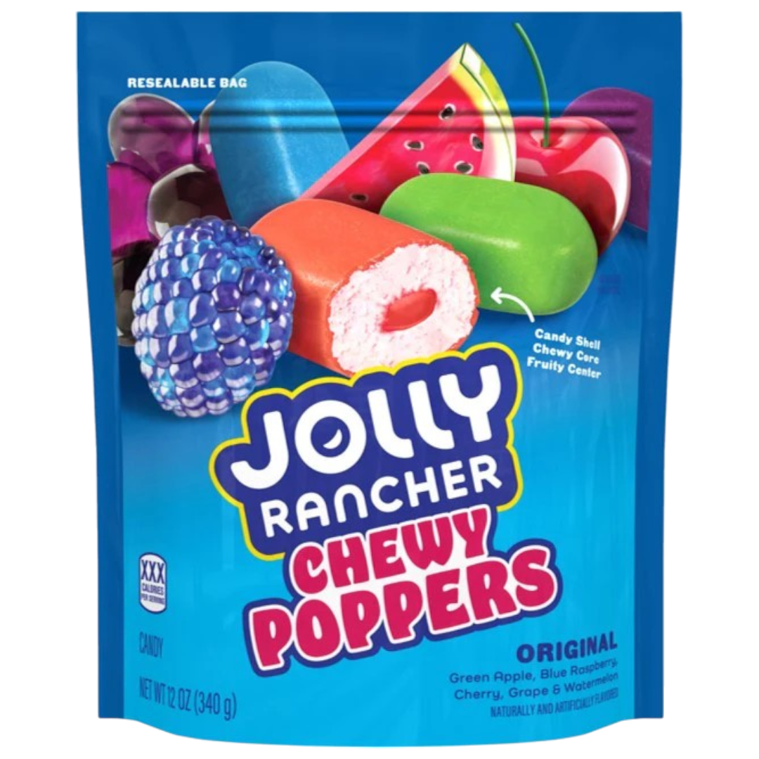 Jolly Rancher Chewy Poppers Pouch Bag - 11.9oz (340g)