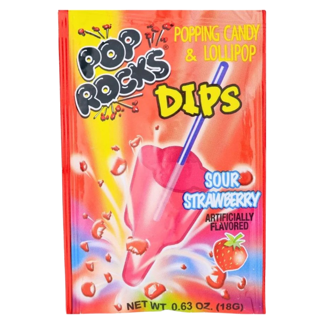 Pop Rocks Dips Sour Strawberry - 0.63oz (18g)