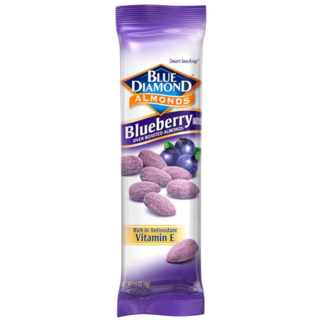 Blue Diamond Blueberry Flavoured Almonds - 1.5oz (43g) - Poppin Candy